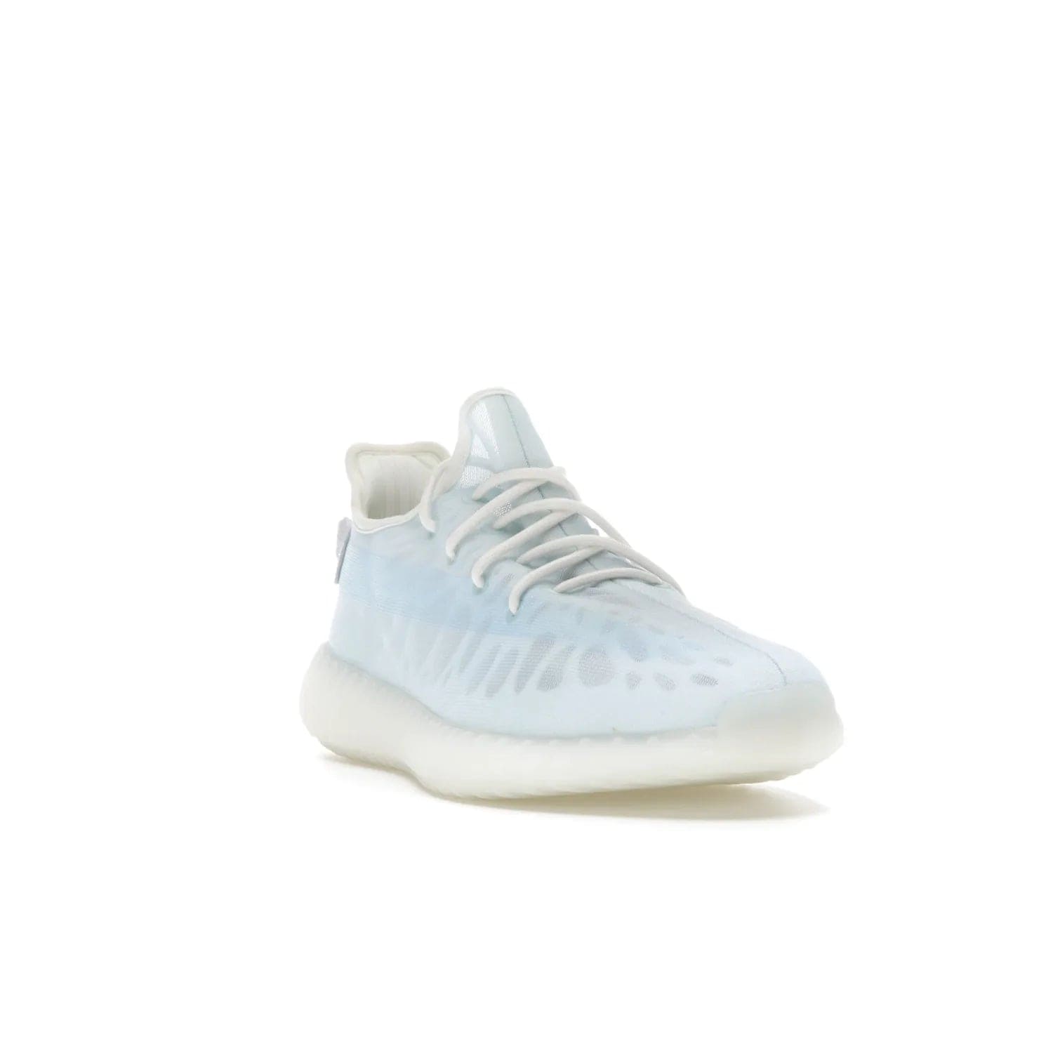adidas Yeezy Boost 350 V2 Mono Ice - Image 7 - Only at www.BallersClubKickz.com - Introducing the adidas Yeezy 350 V2 Mono Ice - a sleek monofilament mesh design in Ice blue with Boost sole and heel pull tab. Released exclusively in the US for $220.