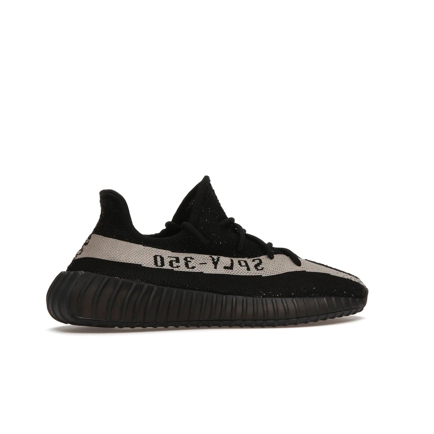 adidas Yeezy Boost 350 V2 Core Black White (2016/2022) - Image 35 - Only at www.BallersClubKickz.com - Stylish adidas Yeezy Boost 350 V2 in classic black with white "SPLY-350" stitched to the side stripe. Features Primeknit upper & Boost sole for comfort. Restock in March 2022.