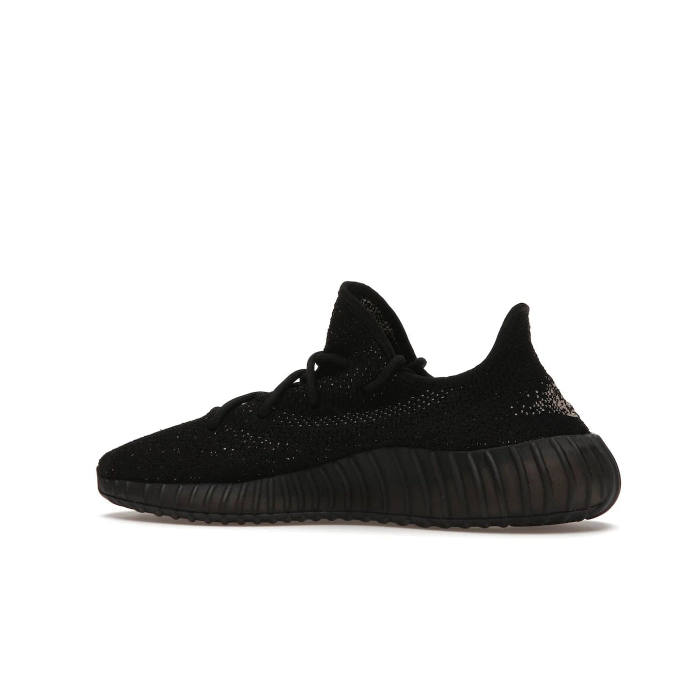 adidas Yeezy Boost 350 V2 Core Black White (2016/2022) - Image 21 - Only at www.BallersClubKickz.com - Stylish adidas Yeezy Boost 350 V2 in classic black with white "SPLY-350" stitched to the side stripe. Features Primeknit upper & Boost sole for comfort. Restock in March 2022.