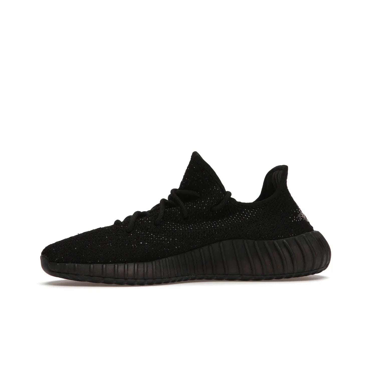 adidas Yeezy Boost 350 V2 Core Black White (2016/2022) - Image 18 - Only at www.BallersClubKickz.com - Stylish adidas Yeezy Boost 350 V2 in classic black with white "SPLY-350" stitched to the side stripe. Features Primeknit upper & Boost sole for comfort. Restock in March 2022.