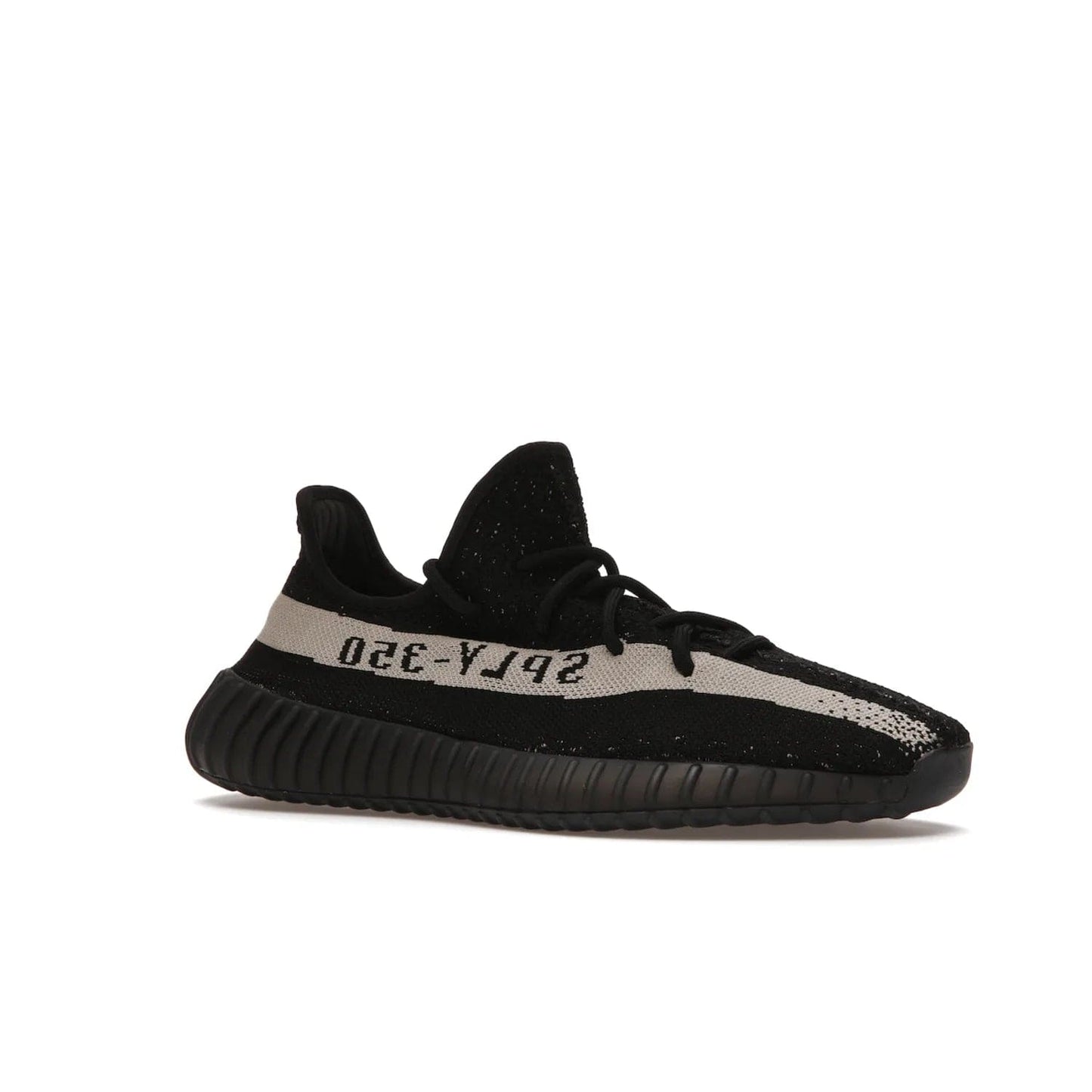 adidas Yeezy Boost 350 V2 Core Black White (2016/2022) - Image 4 - Only at www.BallersClubKickz.com - Stylish adidas Yeezy Boost 350 V2 in classic black with white "SPLY-350" stitched to the side stripe. Features Primeknit upper & Boost sole for comfort. Restock in March 2022.