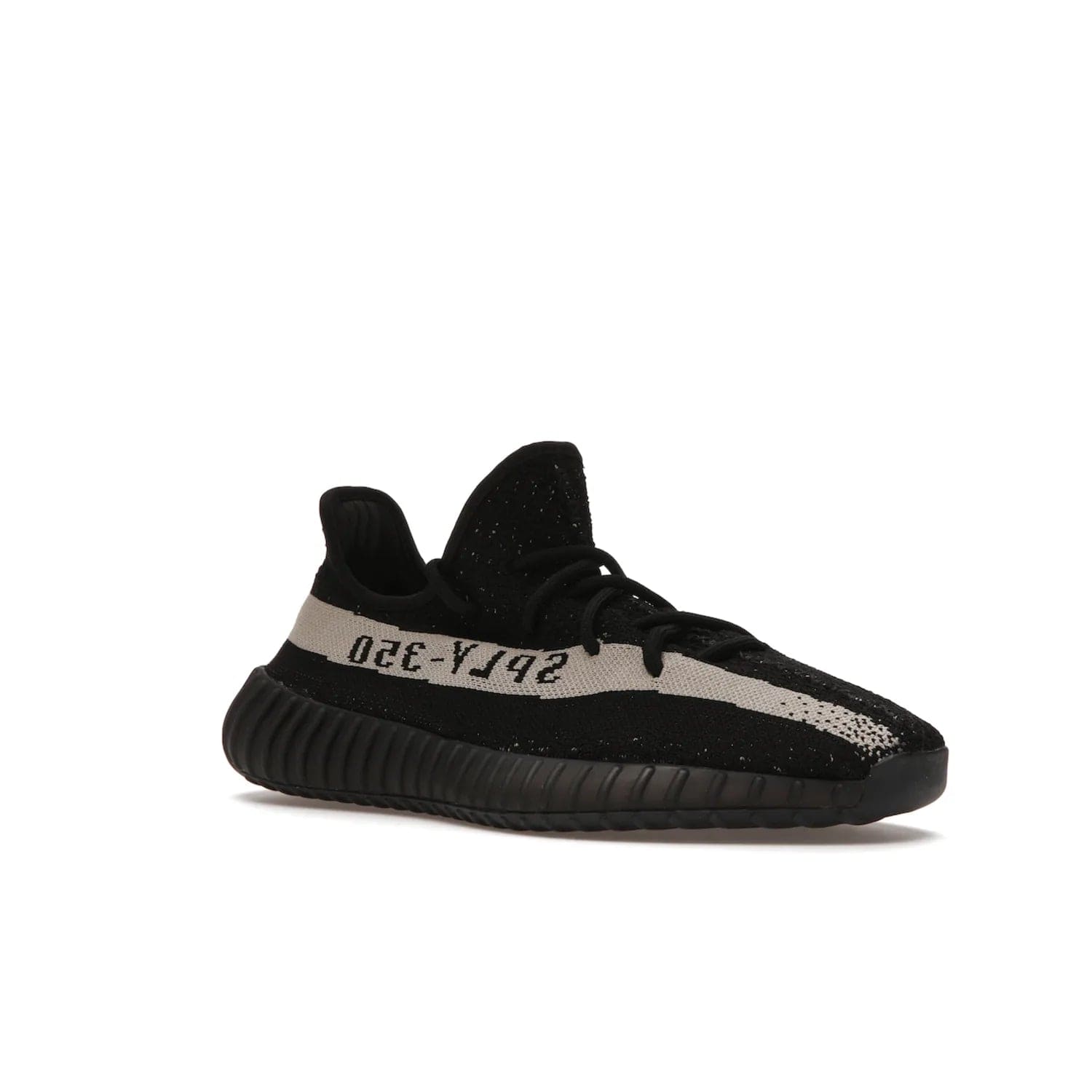 adidas Yeezy Boost 350 V2 Core Black White (2016/2022) - Image 5 - Only at www.BallersClubKickz.com - Stylish adidas Yeezy Boost 350 V2 in classic black with white "SPLY-350" stitched to the side stripe. Features Primeknit upper & Boost sole for comfort. Restock in March 2022.