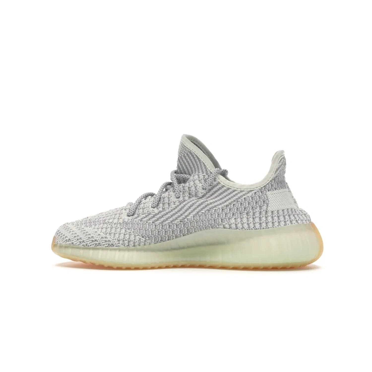 adidas Yeezy Boost 350 V2 Yeshaya (Non-Reflective) - Image 20 - Only at www.BallersClubKickz.com - Step out in style with the adidas Yeezy Boost 350 V2 Yeshaya (Non-Reflective). Gray-and-white Primeknit upper with mesh side stripe & rope laces, plus a translucent Boost sole with a hint of yellow. Make a statement and feel comfortable with this stylish sneaker.