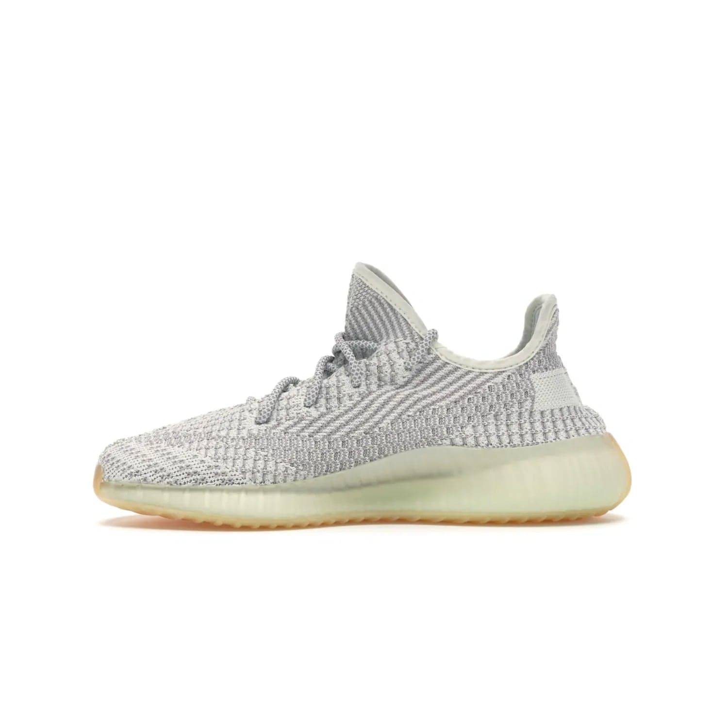 adidas Yeezy Boost 350 V2 Yeshaya (Non-Reflective) - Image 19 - Only at www.BallersClubKickz.com - Step out in style with the adidas Yeezy Boost 350 V2 Yeshaya (Non-Reflective). Gray-and-white Primeknit upper with mesh side stripe & rope laces, plus a translucent Boost sole with a hint of yellow. Make a statement and feel comfortable with this stylish sneaker.