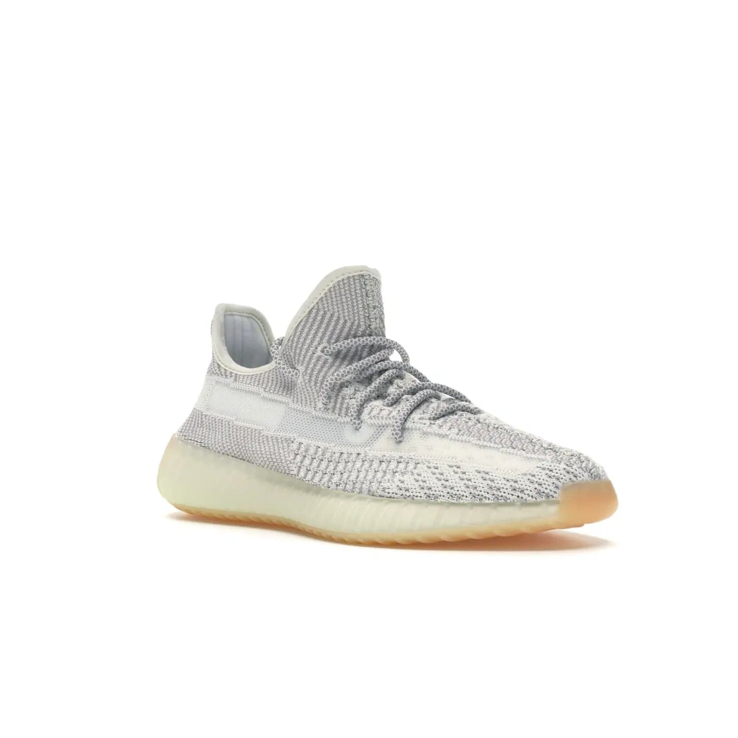 adidas Yeezy Boost 350 V2 Yeshaya (Non-Reflective) - Image 5 - Only at www.BallersClubKickz.com - Step out in style with the adidas Yeezy Boost 350 V2 Yeshaya (Non-Reflective). Gray-and-white Primeknit upper with mesh side stripe & rope laces, plus a translucent Boost sole with a hint of yellow. Make a statement and feel comfortable with this stylish sneaker.