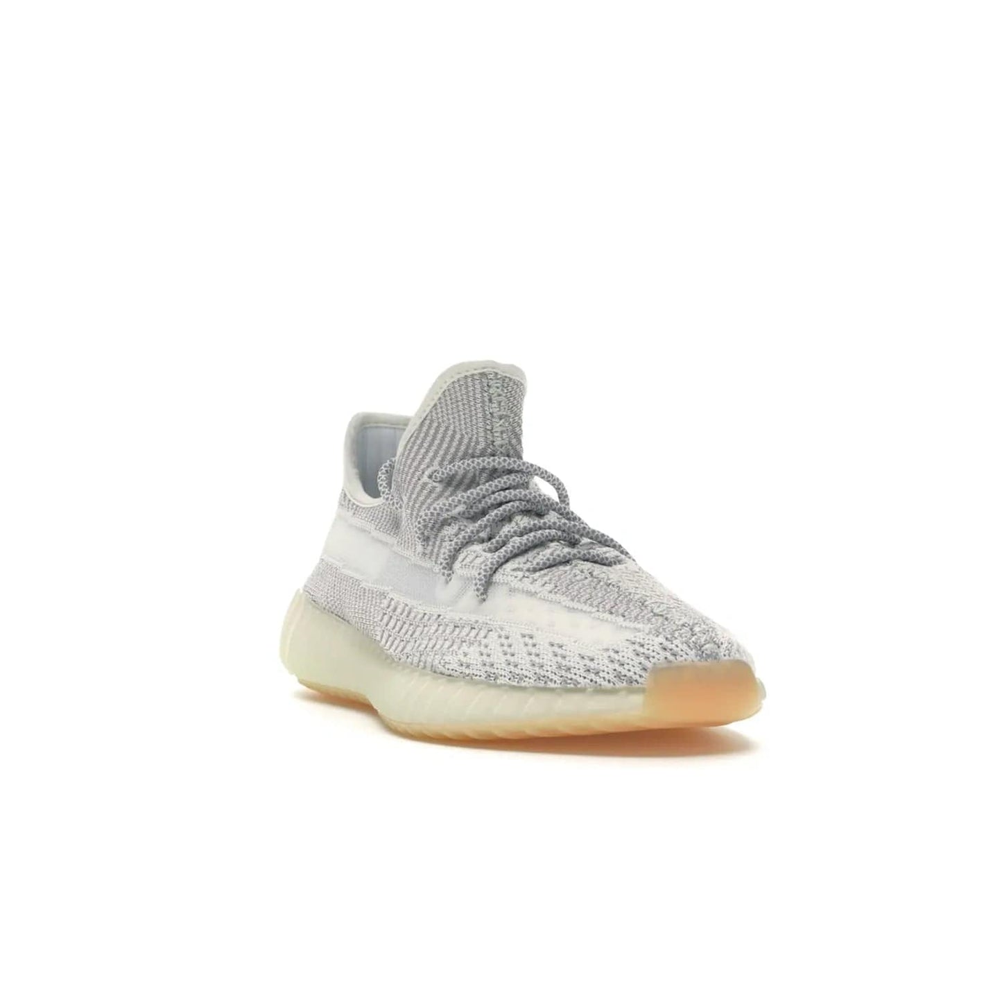 adidas Yeezy Boost 350 V2 Yeshaya (Non-Reflective) - Image 7 - Only at www.BallersClubKickz.com - Step out in style with the adidas Yeezy Boost 350 V2 Yeshaya (Non-Reflective). Gray-and-white Primeknit upper with mesh side stripe & rope laces, plus a translucent Boost sole with a hint of yellow. Make a statement and feel comfortable with this stylish sneaker.