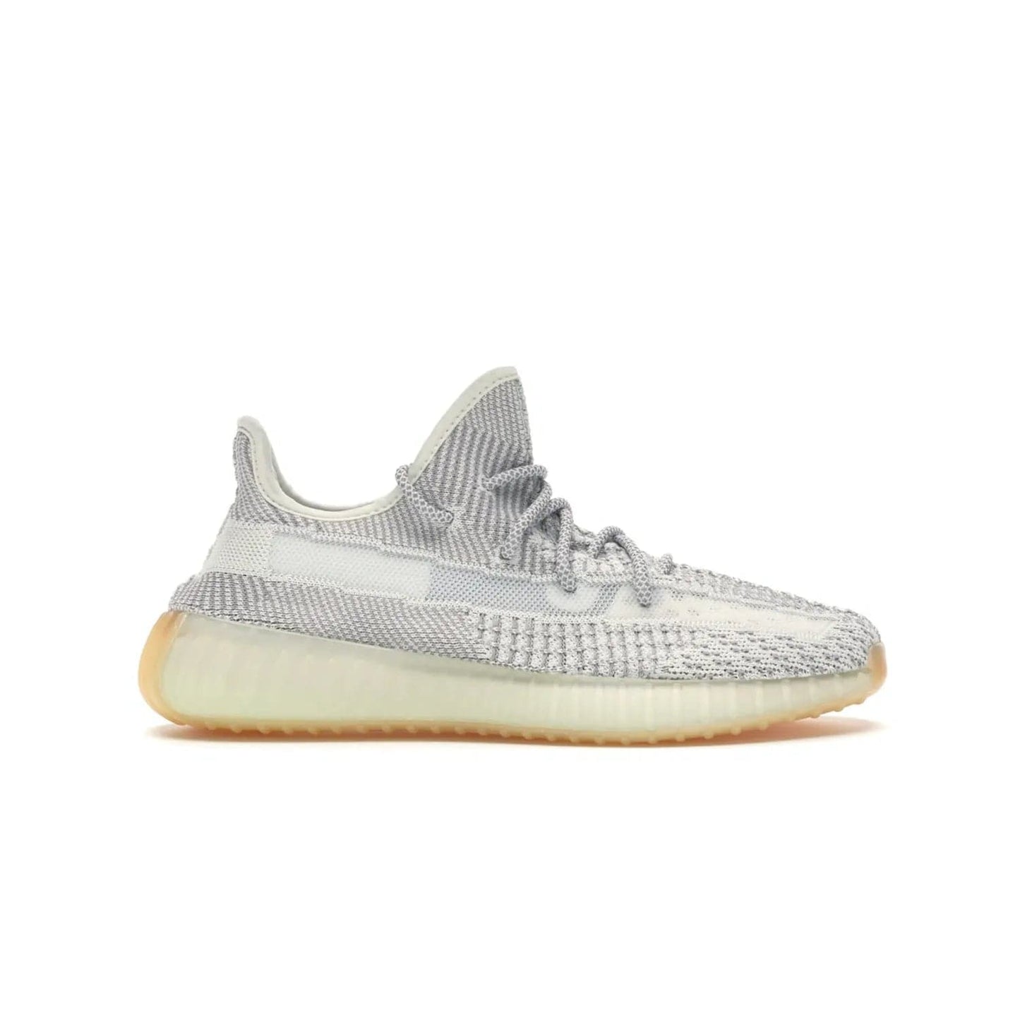 adidas Yeezy Boost 350 V2 Yeshaya (Non-Reflective) - Image 1 - Only at www.BallersClubKickz.com - Step out in style with the adidas Yeezy Boost 350 V2 Yeshaya (Non-Reflective). Gray-and-white Primeknit upper with mesh side stripe & rope laces, plus a translucent Boost sole with a hint of yellow. Make a statement and feel comfortable with this stylish sneaker.