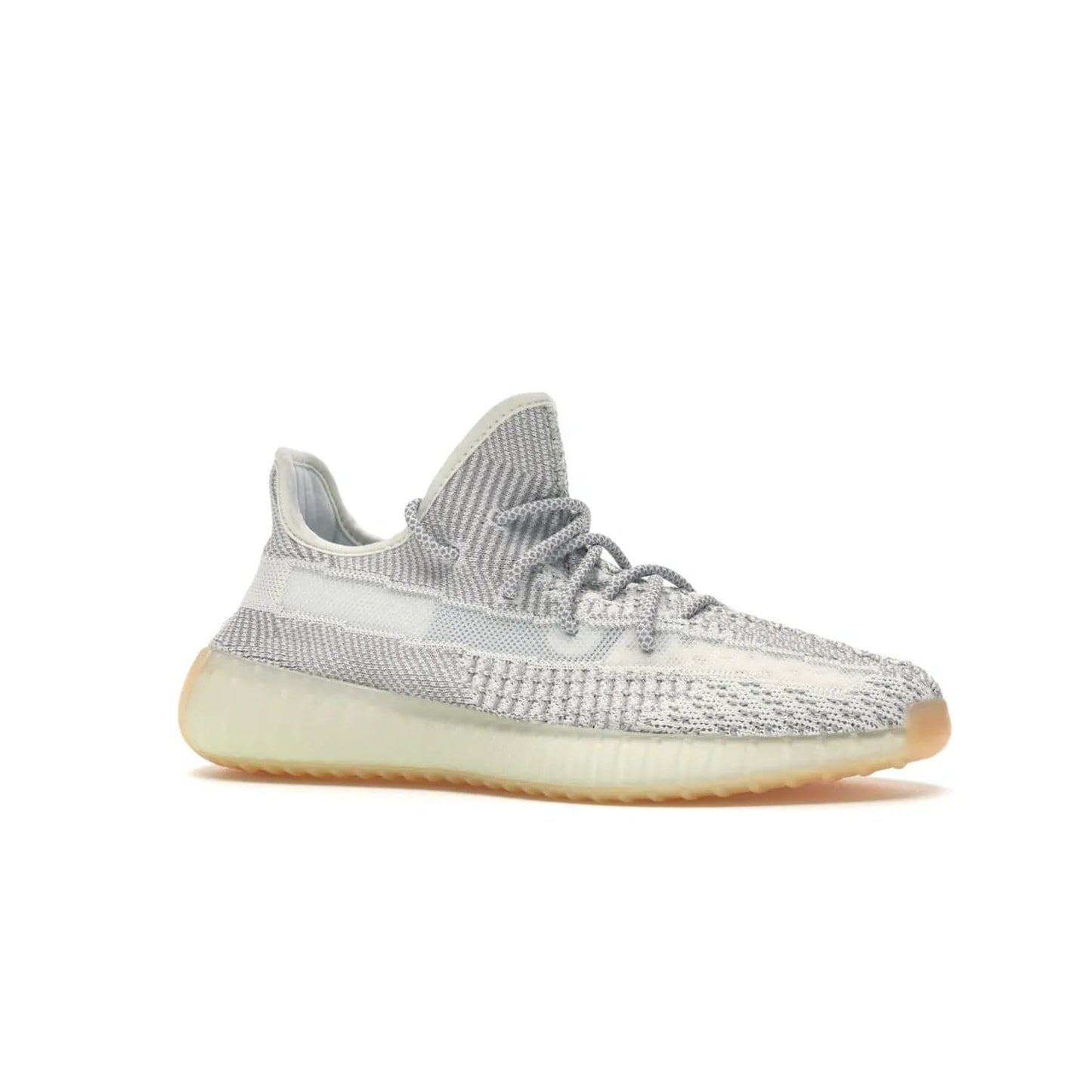 adidas Yeezy Boost 350 V2 Yeshaya (Non-Reflective) - Image 3 - Only at www.BallersClubKickz.com - Step out in style with the adidas Yeezy Boost 350 V2 Yeshaya (Non-Reflective). Gray-and-white Primeknit upper with mesh side stripe & rope laces, plus a translucent Boost sole with a hint of yellow. Make a statement and feel comfortable with this stylish sneaker.