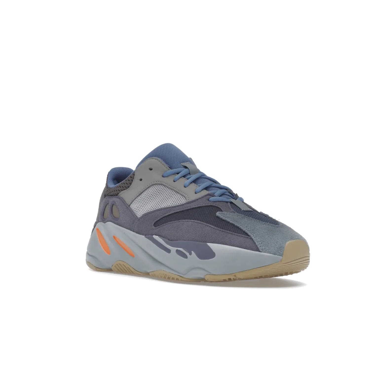 adidas Yeezy Boost 700 Carbon Blue - Image 6 - Only at www.BallersClubKickz.com - Style meets practicality with the adidas Yeezy Boost 700 Carbon Blue. Tonal grey and carbon blue mix of suede and mesh upper, grey midsole and gum outsole. Get yours today.