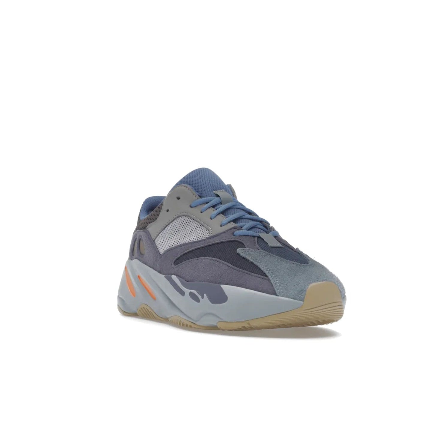 adidas Yeezy Boost 700 Carbon Blue - Image 7 - Only at www.BallersClubKickz.com - Style meets practicality with the adidas Yeezy Boost 700 Carbon Blue. Tonal grey and carbon blue mix of suede and mesh upper, grey midsole and gum outsole. Get yours today.