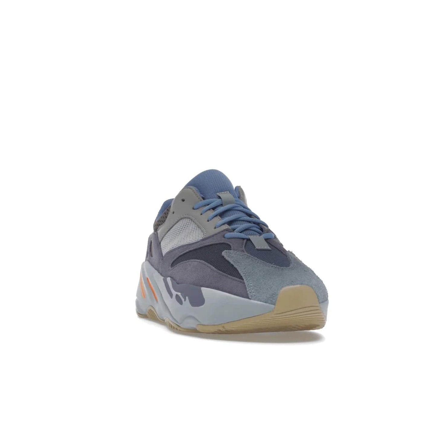 adidas Yeezy Boost 700 Carbon Blue - Image 8 - Only at www.BallersClubKickz.com - Style meets practicality with the adidas Yeezy Boost 700 Carbon Blue. Tonal grey and carbon blue mix of suede and mesh upper, grey midsole and gum outsole. Get yours today.