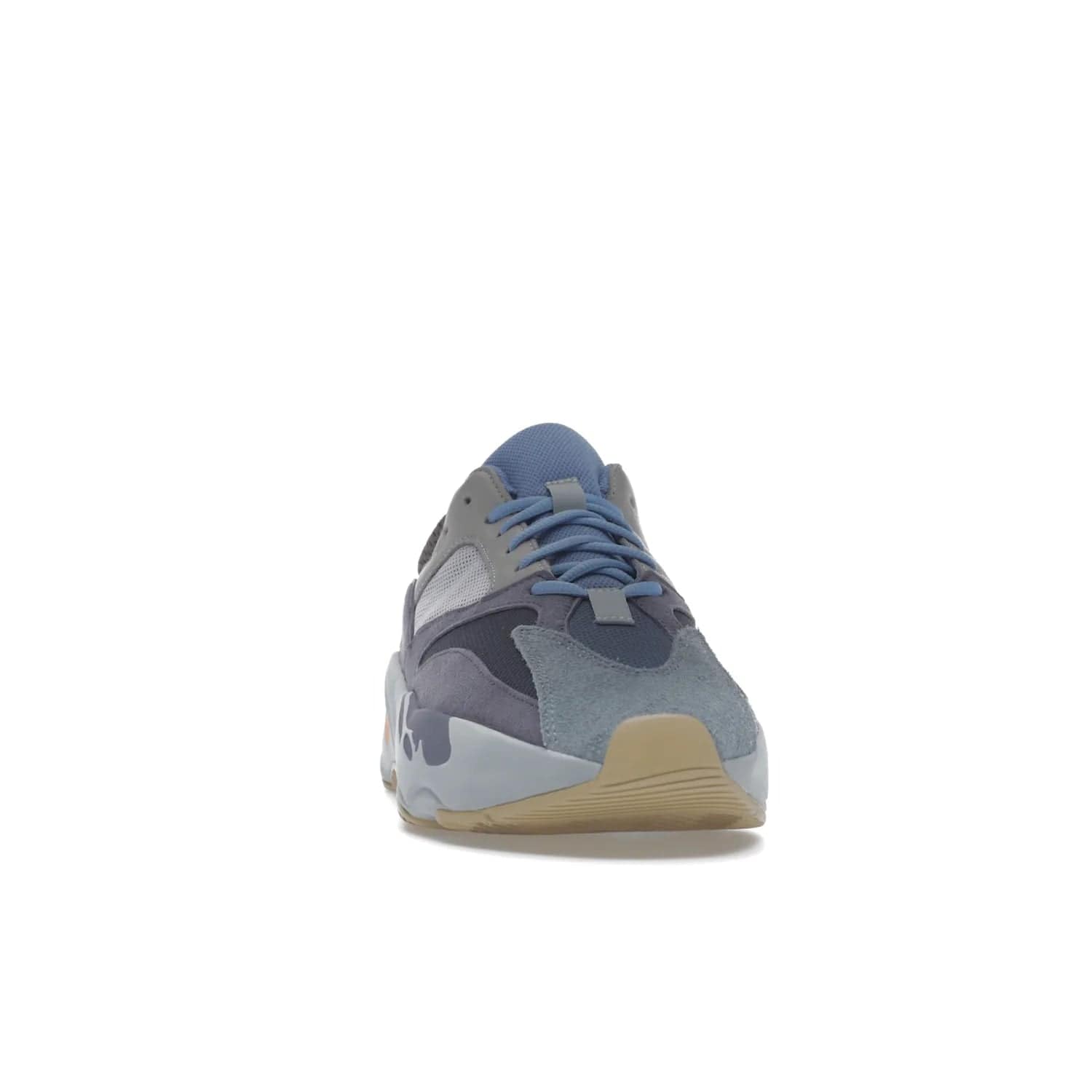 adidas Yeezy Boost 700 Carbon Blue - Image 9 - Only at www.BallersClubKickz.com - Style meets practicality with the adidas Yeezy Boost 700 Carbon Blue. Tonal grey and carbon blue mix of suede and mesh upper, grey midsole and gum outsole. Get yours today.