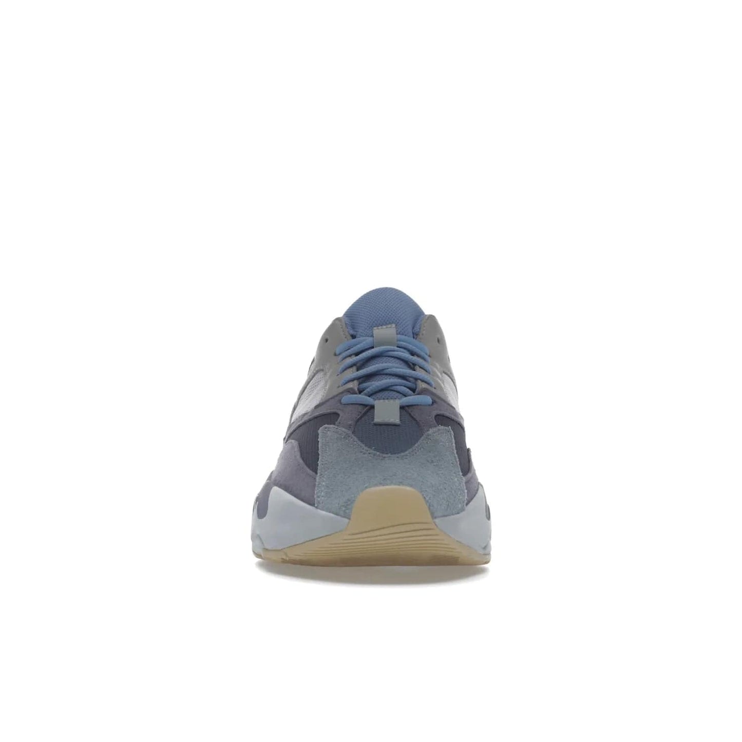adidas Yeezy Boost 700 Carbon Blue - Image 10 - Only at www.BallersClubKickz.com - Style meets practicality with the adidas Yeezy Boost 700 Carbon Blue. Tonal grey and carbon blue mix of suede and mesh upper, grey midsole and gum outsole. Get yours today.