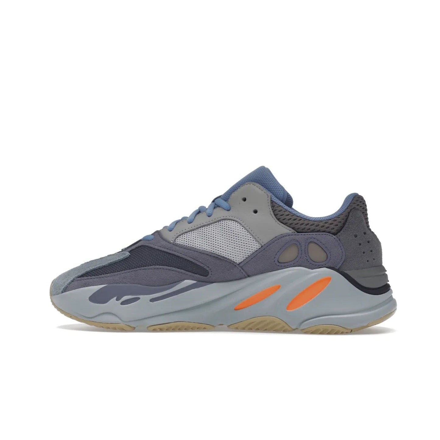 adidas Yeezy Boost 700 Carbon Blue - Image 20 - Only at www.BallersClubKickz.com - Style meets practicality with the adidas Yeezy Boost 700 Carbon Blue. Tonal grey and carbon blue mix of suede and mesh upper, grey midsole and gum outsole. Get yours today.