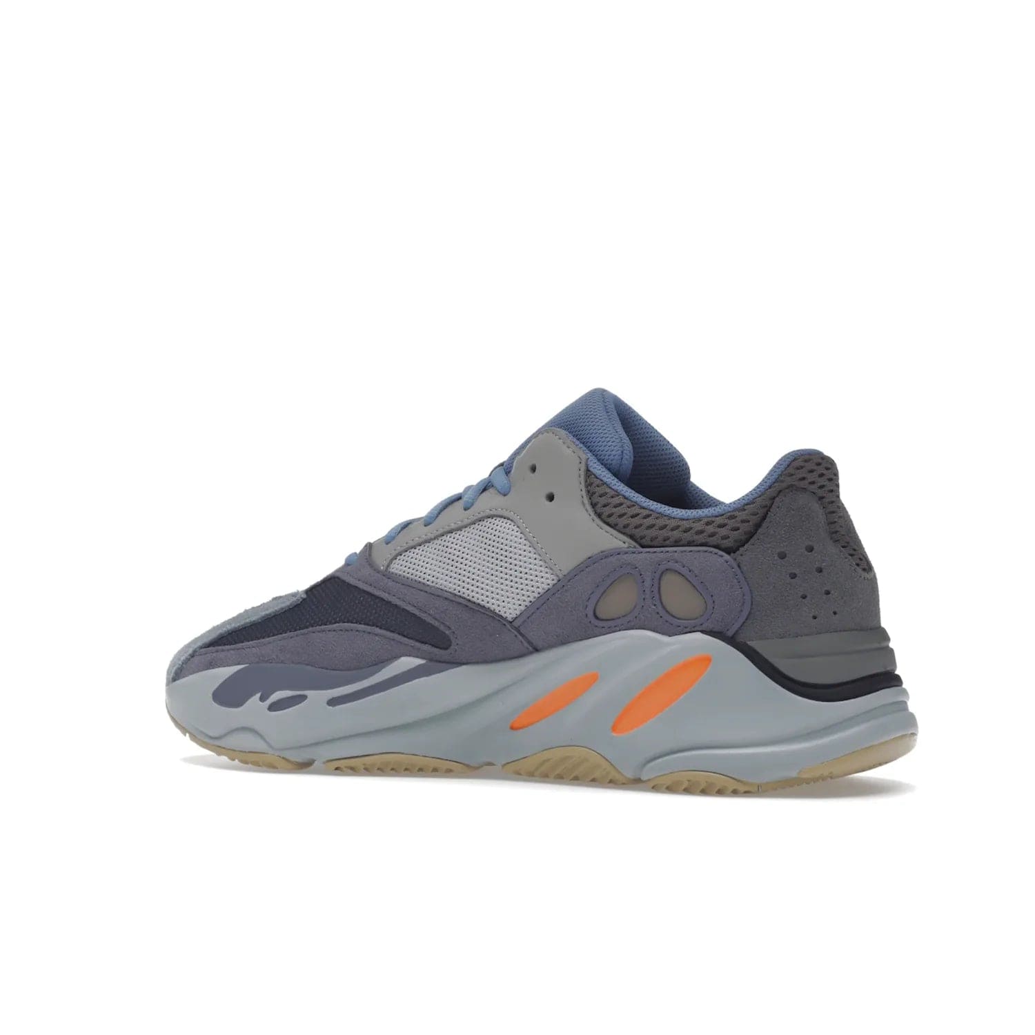 adidas Yeezy Boost 700 Carbon Blue - Image 22 - Only at www.BallersClubKickz.com - Style meets practicality with the adidas Yeezy Boost 700 Carbon Blue. Tonal grey and carbon blue mix of suede and mesh upper, grey midsole and gum outsole. Get yours today.