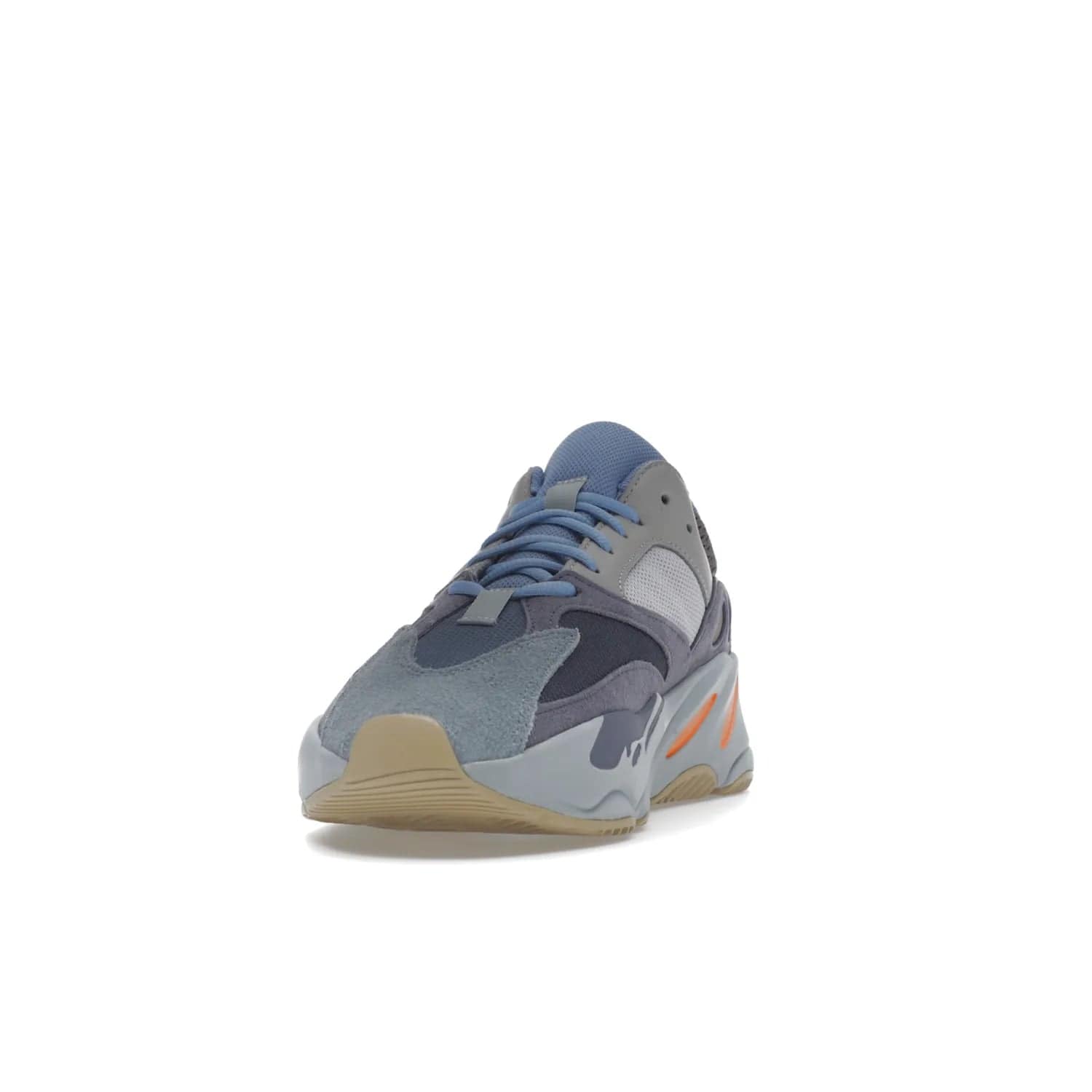 adidas Yeezy Boost 700 Carbon Blue - Image 12 - Only at www.BallersClubKickz.com - Style meets practicality with the adidas Yeezy Boost 700 Carbon Blue. Tonal grey and carbon blue mix of suede and mesh upper, grey midsole and gum outsole. Get yours today.