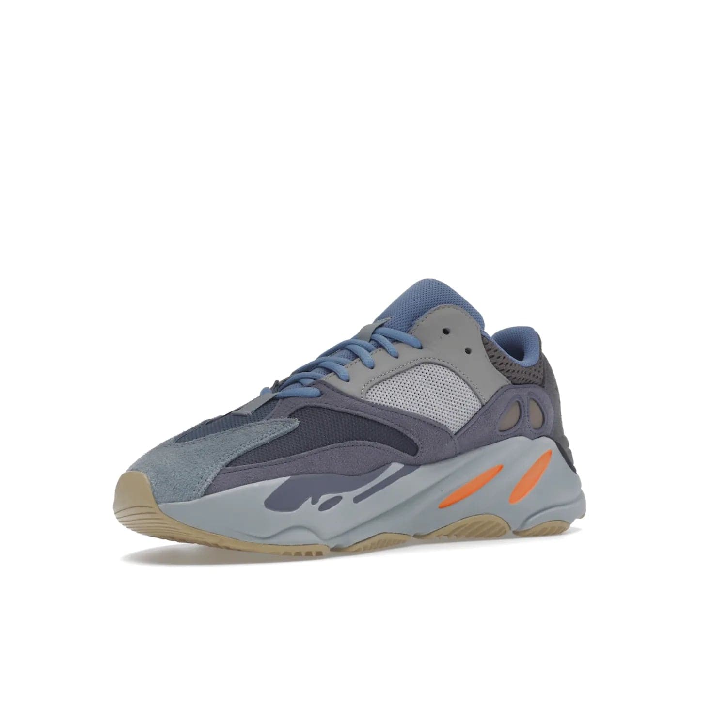 adidas Yeezy Boost 700 Carbon Blue - Image 15 - Only at www.BallersClubKickz.com - Style meets practicality with the adidas Yeezy Boost 700 Carbon Blue. Tonal grey and carbon blue mix of suede and mesh upper, grey midsole and gum outsole. Get yours today.