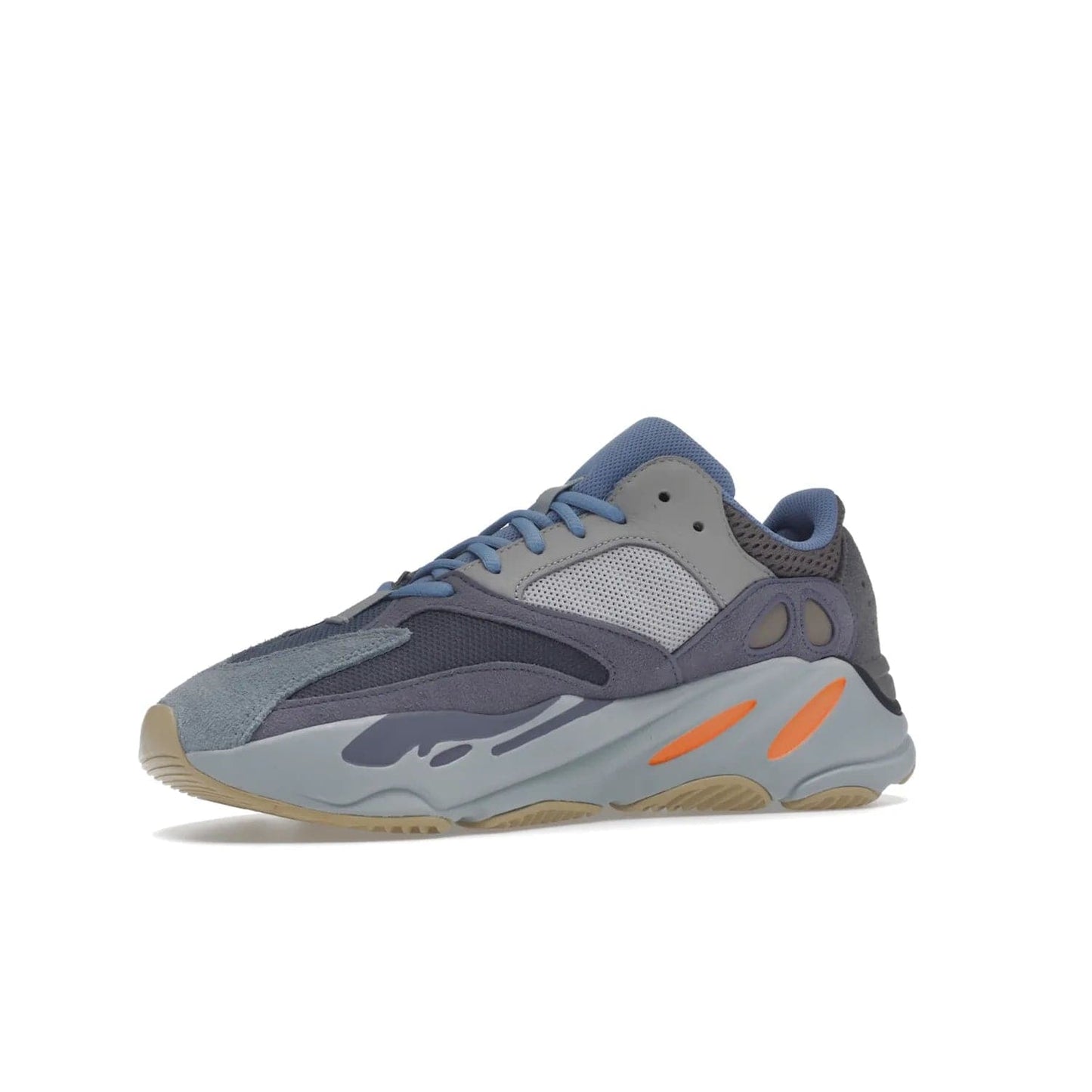 adidas Yeezy Boost 700 Carbon Blue - Image 16 - Only at www.BallersClubKickz.com - Style meets practicality with the adidas Yeezy Boost 700 Carbon Blue. Tonal grey and carbon blue mix of suede and mesh upper, grey midsole and gum outsole. Get yours today.