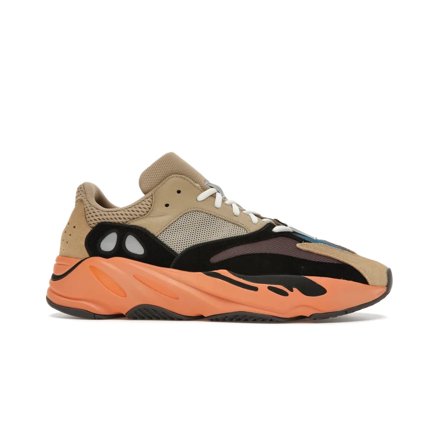 adidas Yeezy Boost 700 Enflame Amber - Image 2 - Only at www.BallersClubKickz.com - Adidas Yeezy Boost 700 Enflame Amber: Eye-catching design with pale yellow, brown, teal, and orange! Get yours in June 2021.