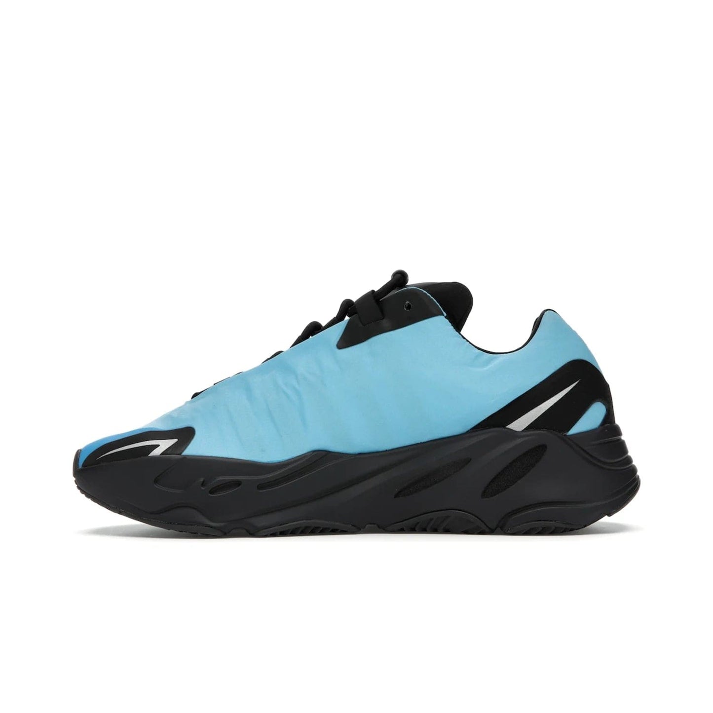 adidas Yeezy Boost 700 MNVN Bright Cyan - Image 19 - Only at www.BallersClubKickz.com - The adidas Yeezy Boost 700 MNVN features a Bright Cyan nylon upper with iconic "700" graphics and a sculptural black Boost sole for superior style and comfort. Step into legendary style and comfort in June 2021.