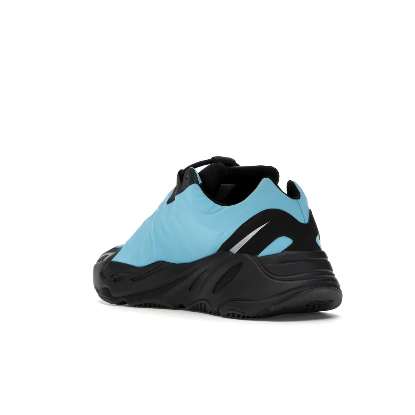 adidas Yeezy Boost 700 MNVN Bright Cyan - Image 24 - Only at www.BallersClubKickz.com - The adidas Yeezy Boost 700 MNVN features a Bright Cyan nylon upper with iconic "700" graphics and a sculptural black Boost sole for superior style and comfort. Step into legendary style and comfort in June 2021.