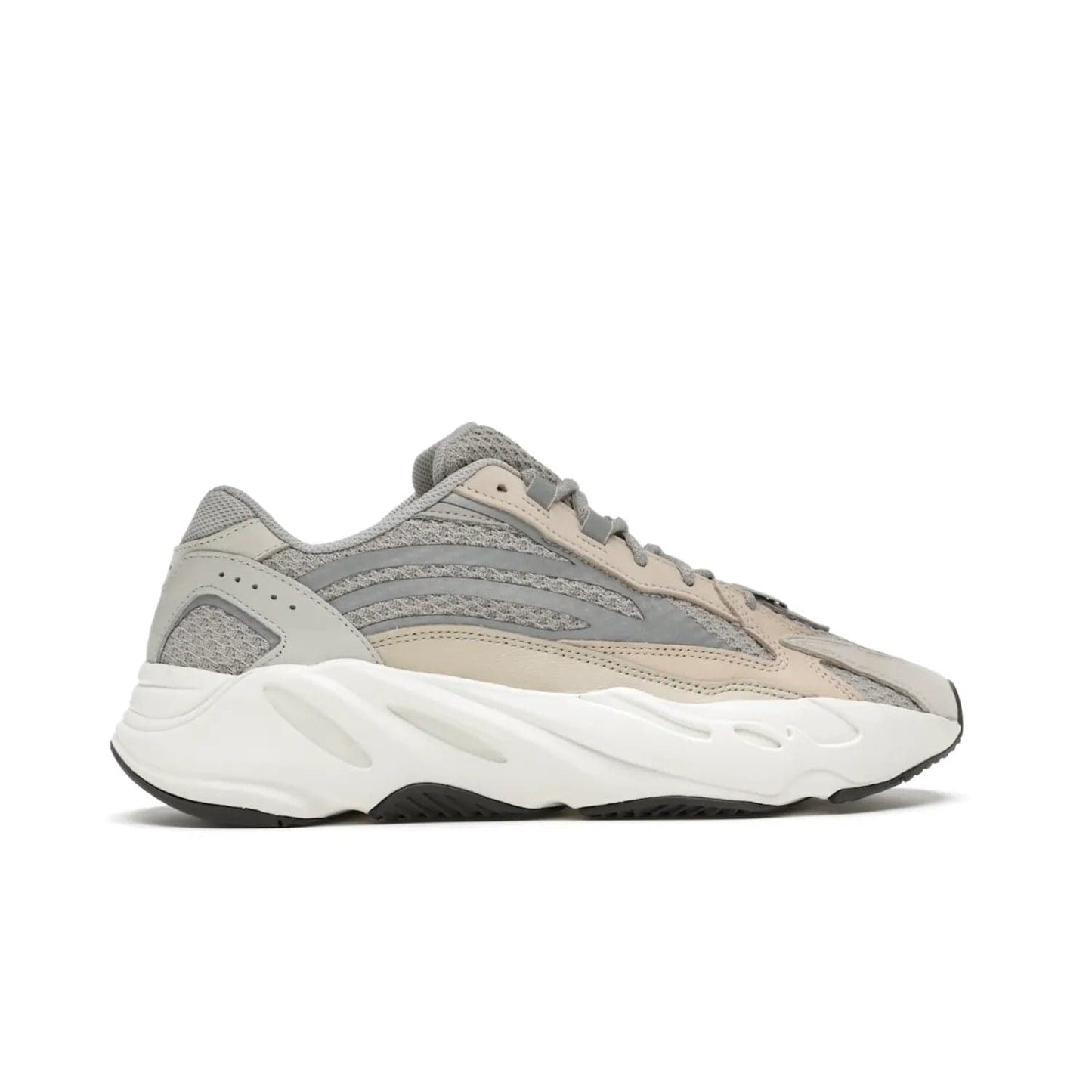 adidas Yeezy Boost 700 V2 Cream - Image 36 - Only at www.BallersClubKickz.com - Add style and luxury to your wardrobe with the adidas Yeezy 700 V2 Cream. Featuring a unique reflective upper, leather overlays, mesh underlays and the signature BOOST midsole, this silhouette is perfect for any stylish wardrobe.