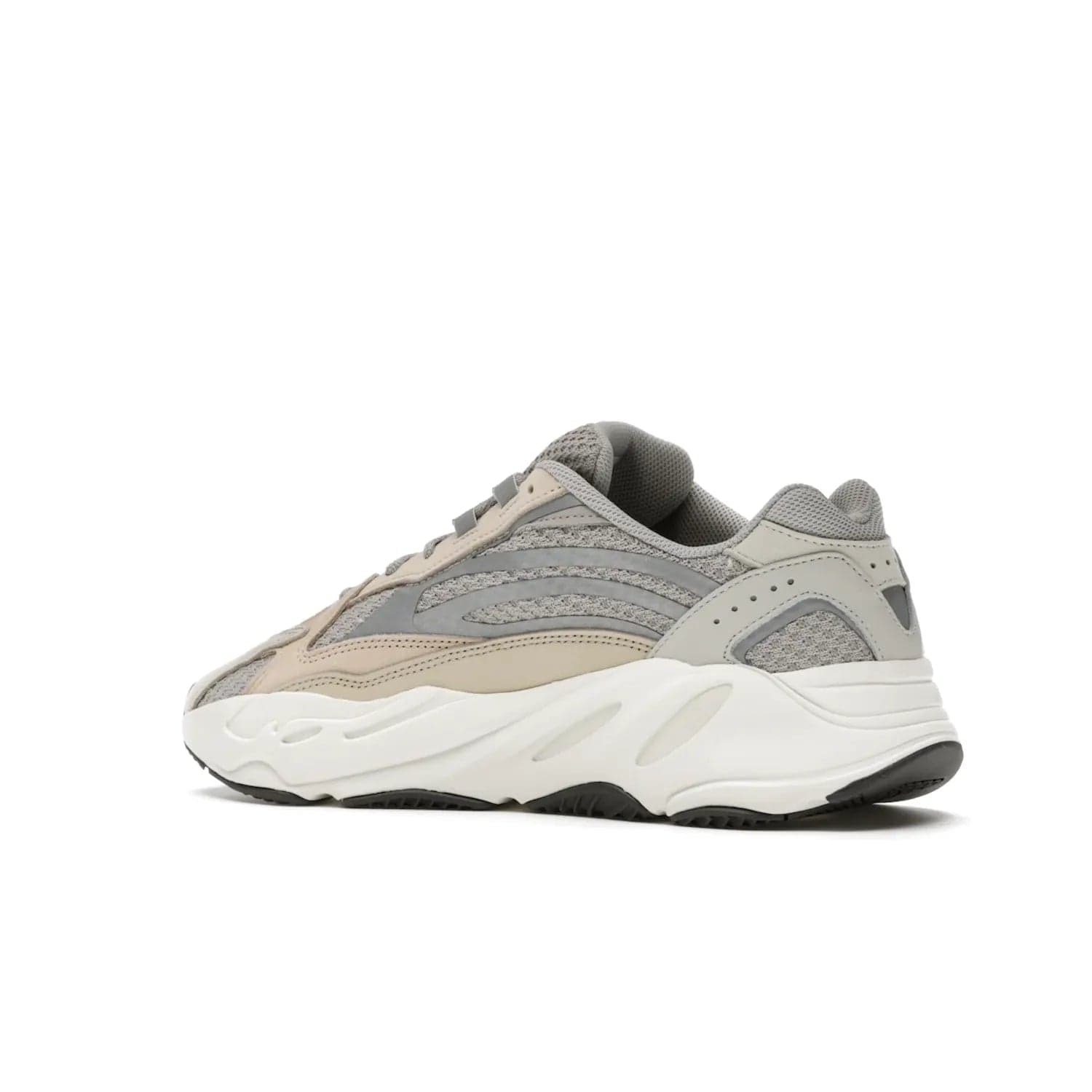 adidas Yeezy Boost 700 V2 Cream - Image 22 - Only at www.BallersClubKickz.com - Add style and luxury to your wardrobe with the adidas Yeezy 700 V2 Cream. Featuring a unique reflective upper, leather overlays, mesh underlays and the signature BOOST midsole, this silhouette is perfect for any stylish wardrobe.