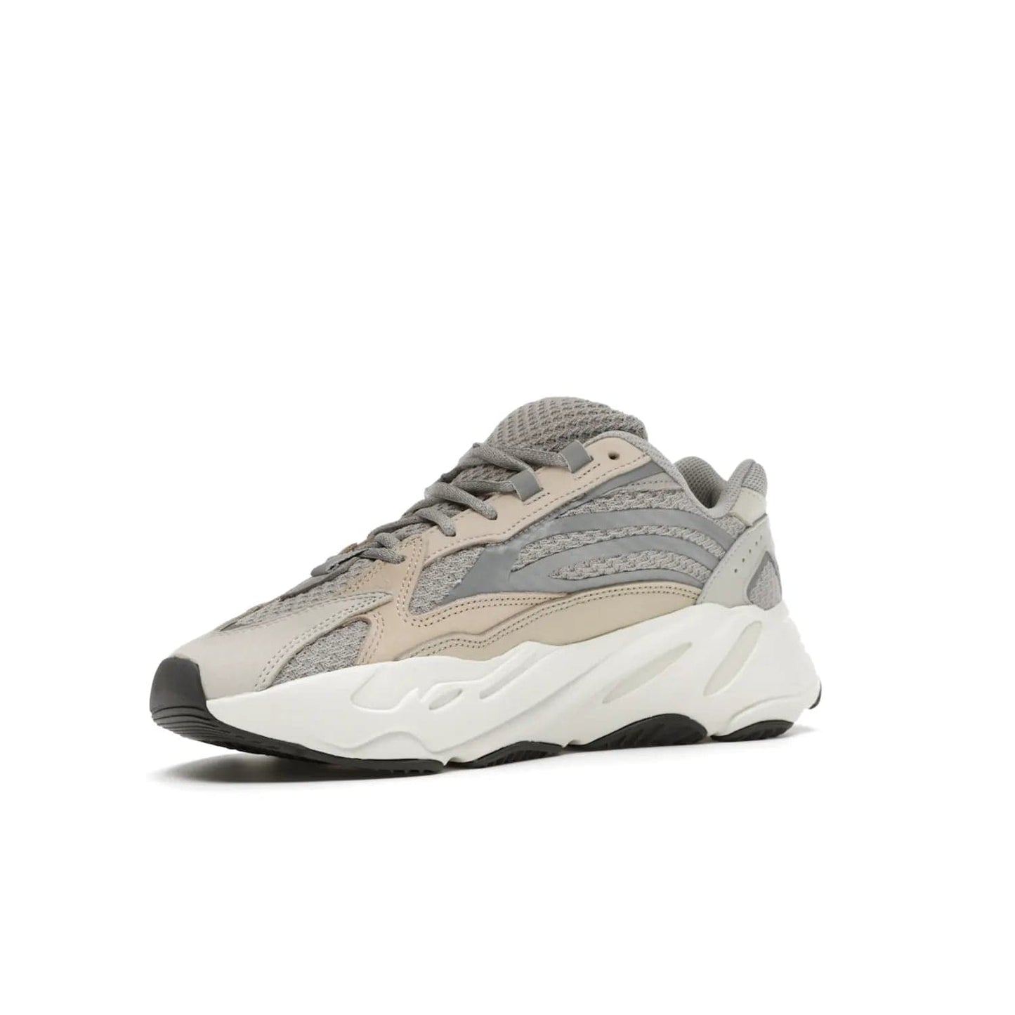 adidas Yeezy Boost 700 V2 Cream - Image 15 - Only at www.BallersClubKickz.com - Add style and luxury to your wardrobe with the adidas Yeezy 700 V2 Cream. Featuring a unique reflective upper, leather overlays, mesh underlays and the signature BOOST midsole, this silhouette is perfect for any stylish wardrobe.
