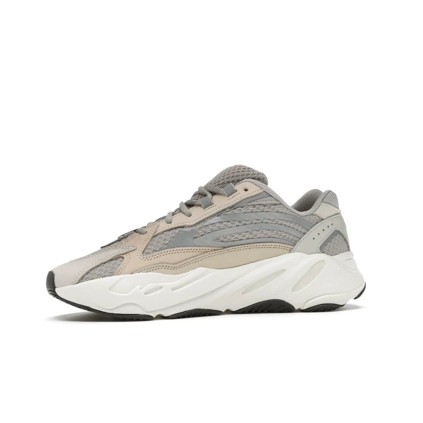 adidas Yeezy Boost 700 V2 Cream - Image 17 - Only at www.BallersClubKickz.com - Add style and luxury to your wardrobe with the adidas Yeezy 700 V2 Cream. Featuring a unique reflective upper, leather overlays, mesh underlays and the signature BOOST midsole, this silhouette is perfect for any stylish wardrobe.