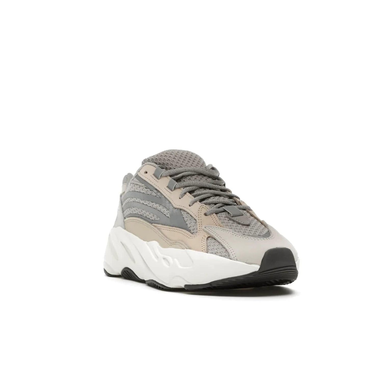 adidas Yeezy Boost 700 V2 Cream - Image 7 - Only at www.BallersClubKickz.com - Add style and luxury to your wardrobe with the adidas Yeezy 700 V2 Cream. Featuring a unique reflective upper, leather overlays, mesh underlays and the signature BOOST midsole, this silhouette is perfect for any stylish wardrobe.