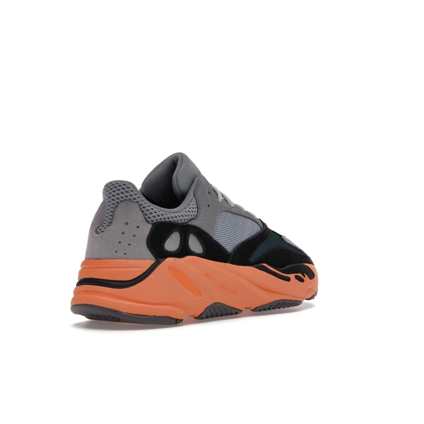 adidas Yeezy Boost 700 Wash Orange - Image 32 - Only at www.BallersClubKickz.com - Introducing the adidas Yeezy Boost 700 Wash Orange. Unique grey leather, suede, mesh upper and teal panels with a chunky Wash Orange Boost midsole. Release October 2021, make a statement today!