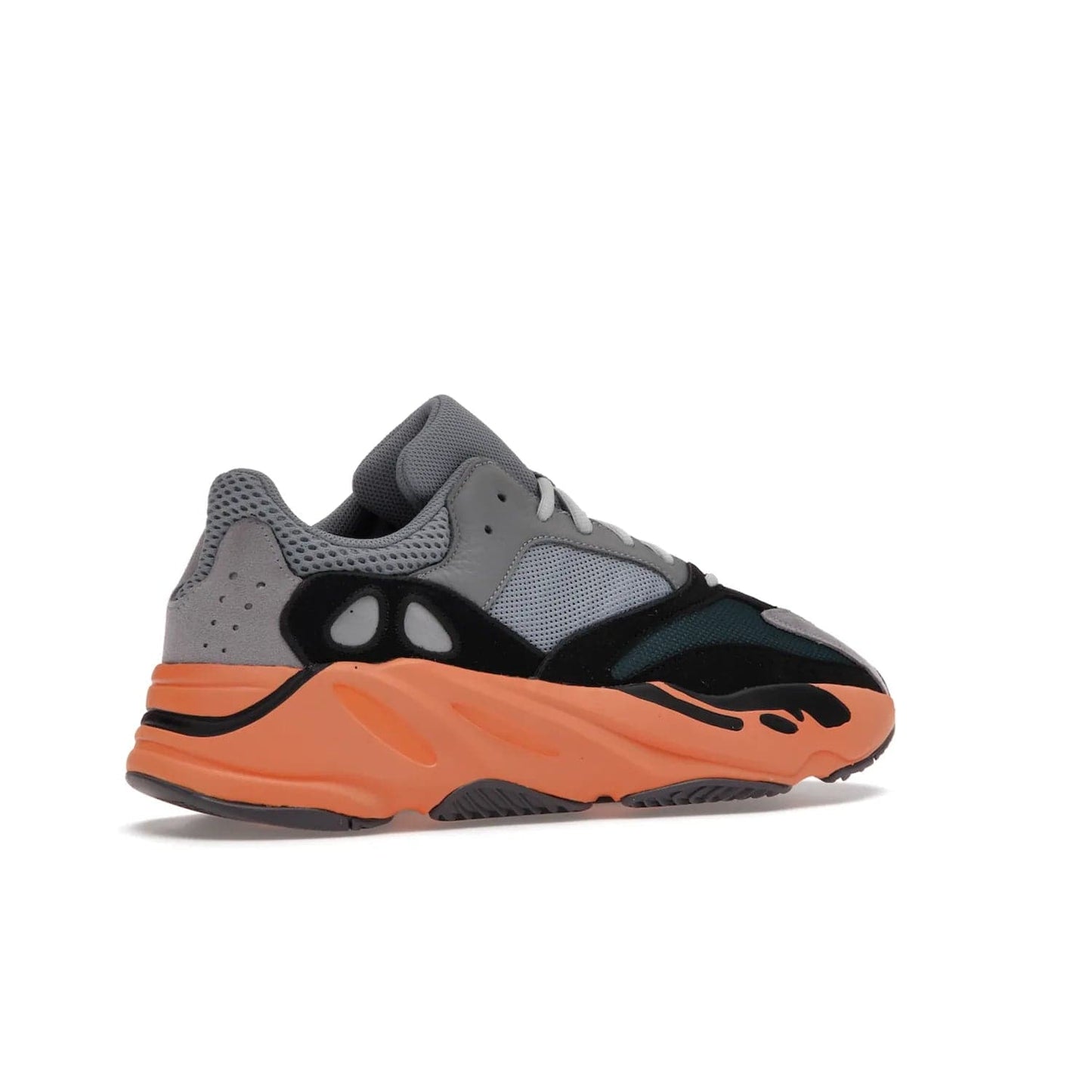 adidas Yeezy Boost 700 Wash Orange - Image 34 - Only at www.BallersClubKickz.com - Introducing the adidas Yeezy Boost 700 Wash Orange. Unique grey leather, suede, mesh upper and teal panels with a chunky Wash Orange Boost midsole. Release October 2021, make a statement today!