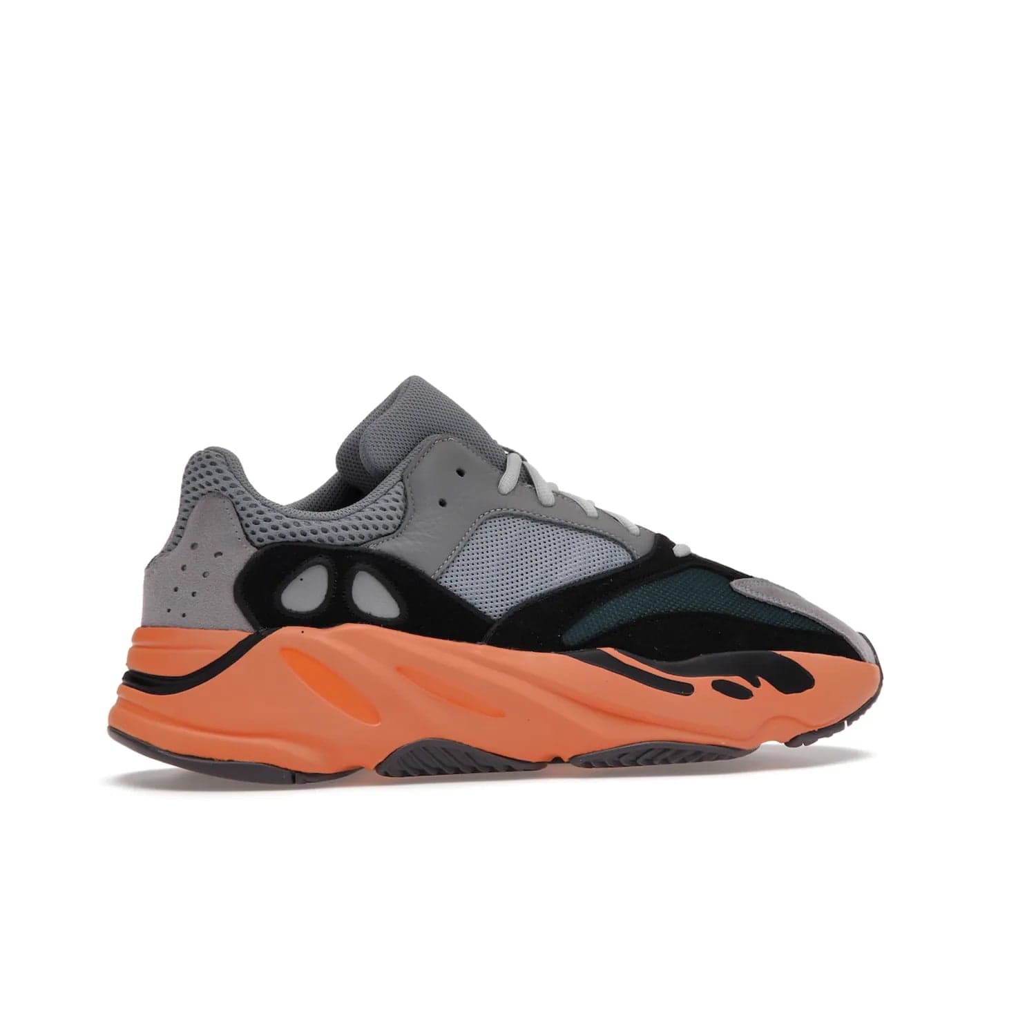 adidas Yeezy Boost 700 Wash Orange - Image 35 - Only at www.BallersClubKickz.com - Introducing the adidas Yeezy Boost 700 Wash Orange. Unique grey leather, suede, mesh upper and teal panels with a chunky Wash Orange Boost midsole. Release October 2021, make a statement today!