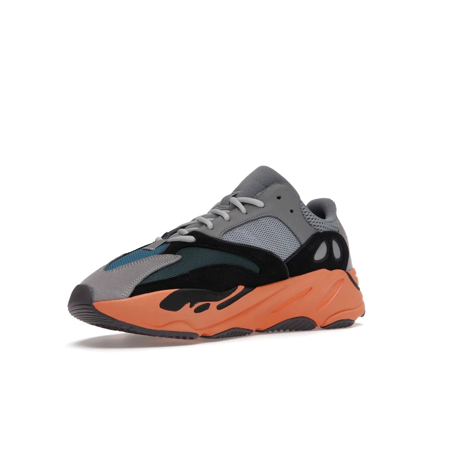 adidas Yeezy Boost 700 Wash Orange - Image 15 - Only at www.BallersClubKickz.com - Introducing the adidas Yeezy Boost 700 Wash Orange. Unique grey leather, suede, mesh upper and teal panels with a chunky Wash Orange Boost midsole. Release October 2021, make a statement today!