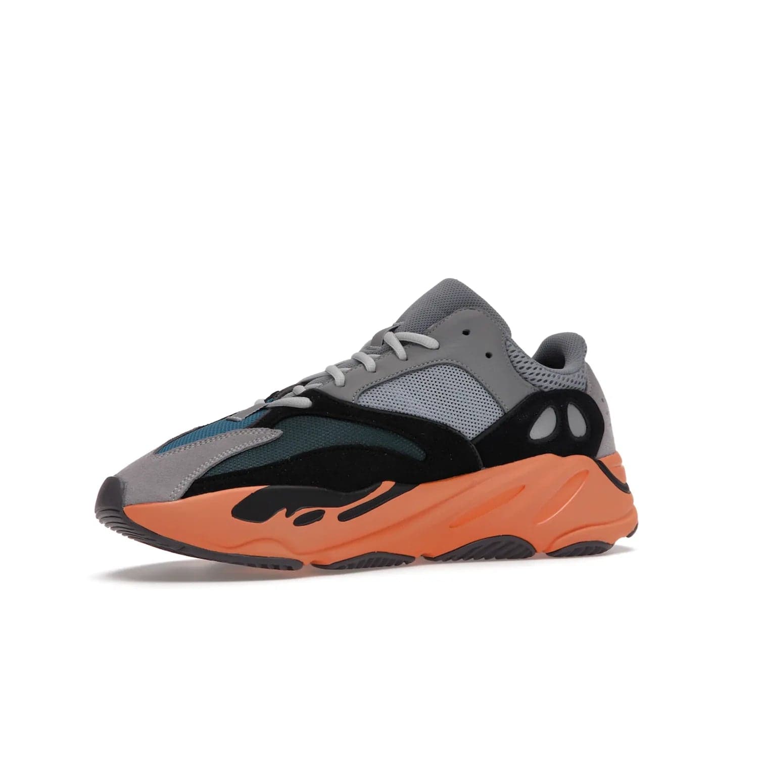 adidas Yeezy Boost 700 Wash Orange - Image 16 - Only at www.BallersClubKickz.com - Introducing the adidas Yeezy Boost 700 Wash Orange. Unique grey leather, suede, mesh upper and teal panels with a chunky Wash Orange Boost midsole. Release October 2021, make a statement today!