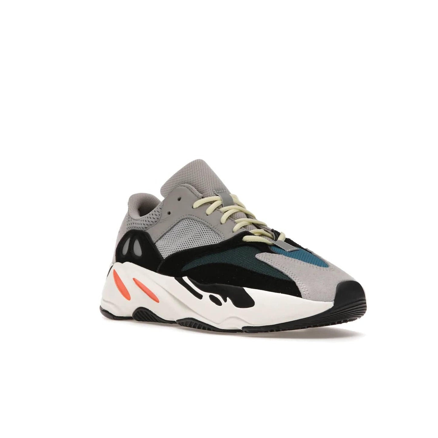 adidas Yeezy Boost 700 Wave Runner - Image 6 - Only at www.BallersClubKickz.com - Shop the iconic adidas Yeezy Boost 700 Wave Runner. Featuring grey mesh and leather upper, black suede overlays, teal mesh underlays, and signature Boost sole. Be bold & make a statement.