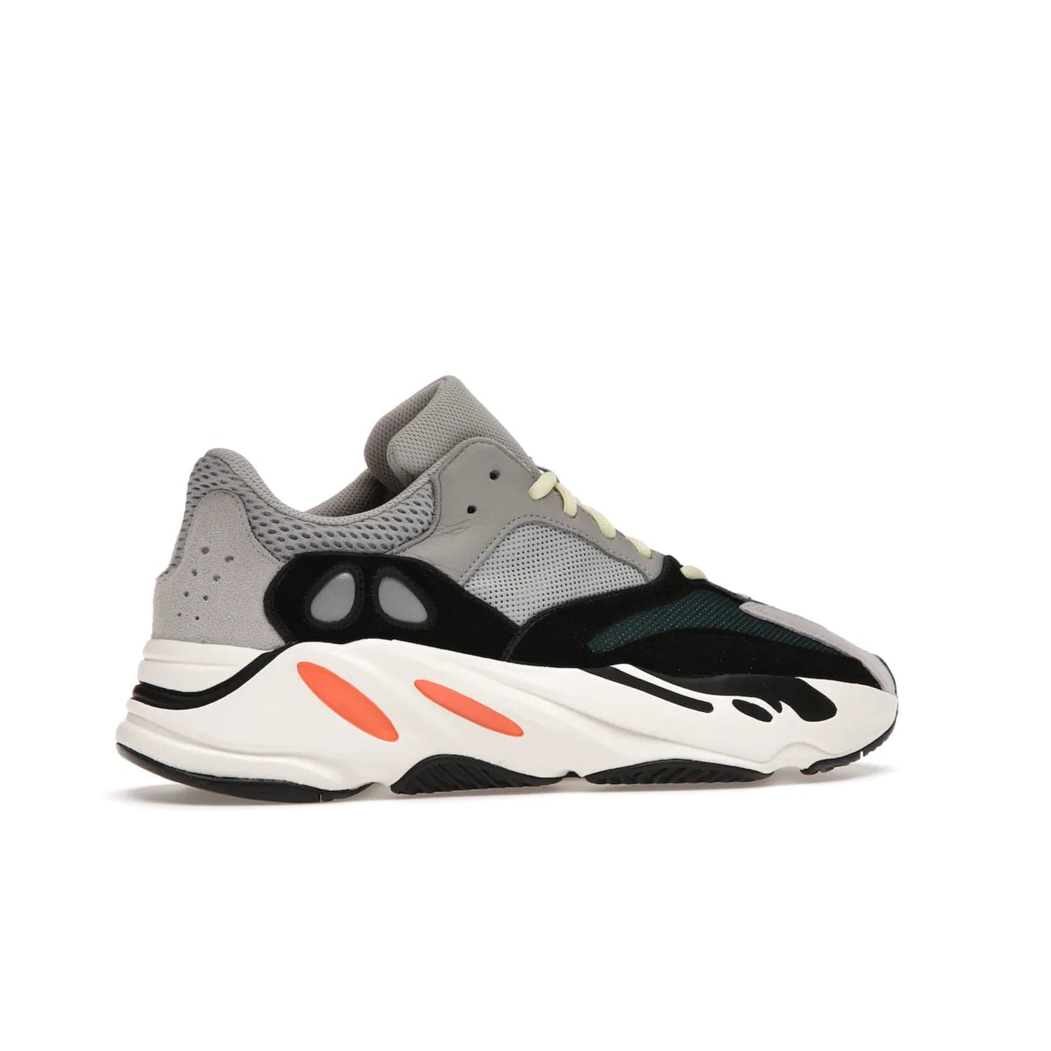 adidas Yeezy Boost 700 Wave Runner - Image 35 - Only at www.BallersClubKickz.com - Shop the iconic adidas Yeezy Boost 700 Wave Runner. Featuring grey mesh and leather upper, black suede overlays, teal mesh underlays, and signature Boost sole. Be bold & make a statement.