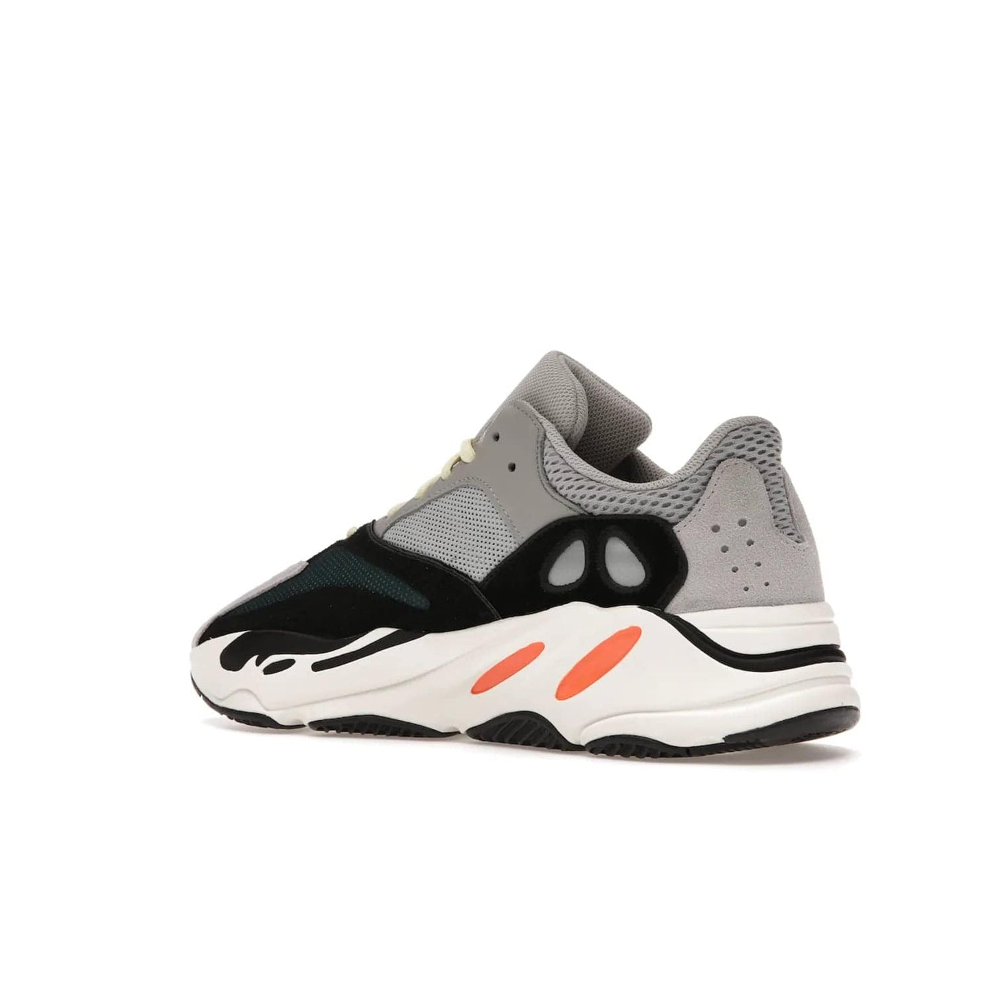 adidas Yeezy Boost 700 Wave Runner - Image 23 - Only at www.BallersClubKickz.com - Shop the iconic adidas Yeezy Boost 700 Wave Runner. Featuring grey mesh and leather upper, black suede overlays, teal mesh underlays, and signature Boost sole. Be bold & make a statement.