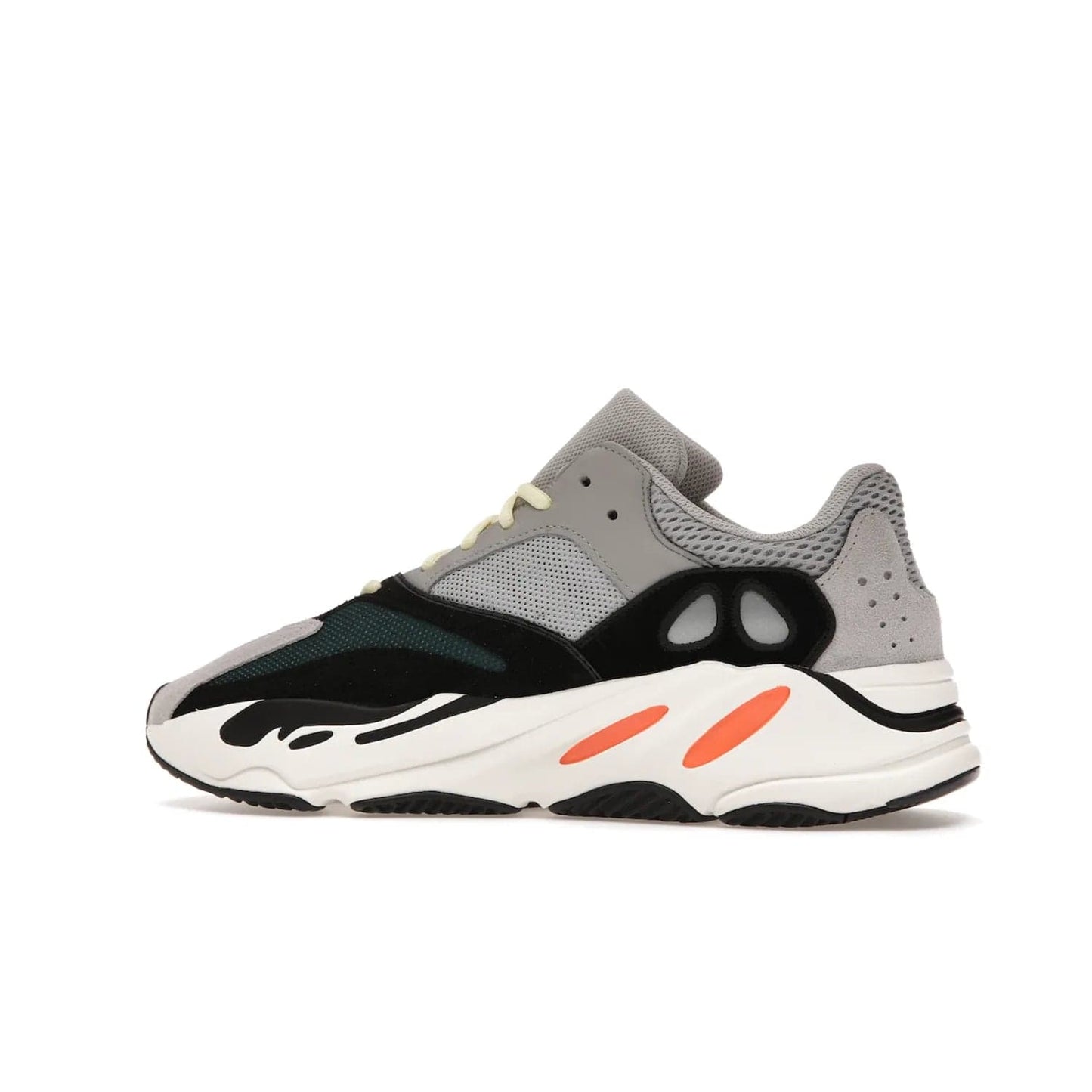 adidas Yeezy Boost 700 Wave Runner - Image 21 - Only at www.BallersClubKickz.com - Shop the iconic adidas Yeezy Boost 700 Wave Runner. Featuring grey mesh and leather upper, black suede overlays, teal mesh underlays, and signature Boost sole. Be bold & make a statement.