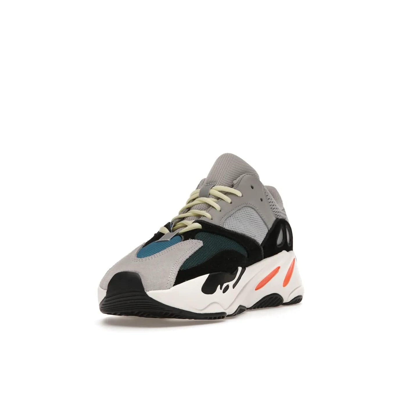 adidas Yeezy Boost 700 Wave Runner - Image 13 - Only at www.BallersClubKickz.com - Shop the iconic adidas Yeezy Boost 700 Wave Runner. Featuring grey mesh and leather upper, black suede overlays, teal mesh underlays, and signature Boost sole. Be bold & make a statement.