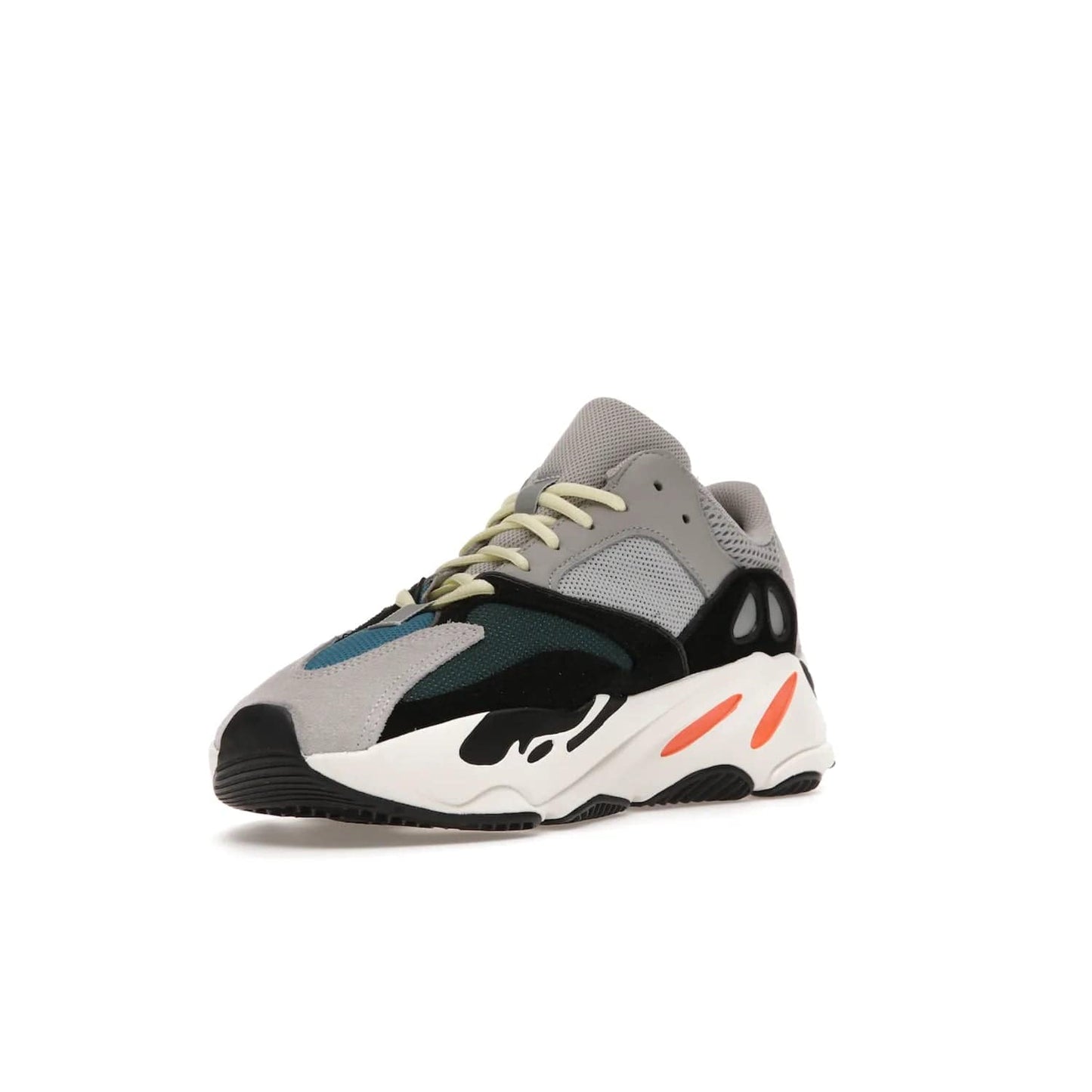 adidas Yeezy Boost 700 Wave Runner - Image 14 - Only at www.BallersClubKickz.com - Shop the iconic adidas Yeezy Boost 700 Wave Runner. Featuring grey mesh and leather upper, black suede overlays, teal mesh underlays, and signature Boost sole. Be bold & make a statement.