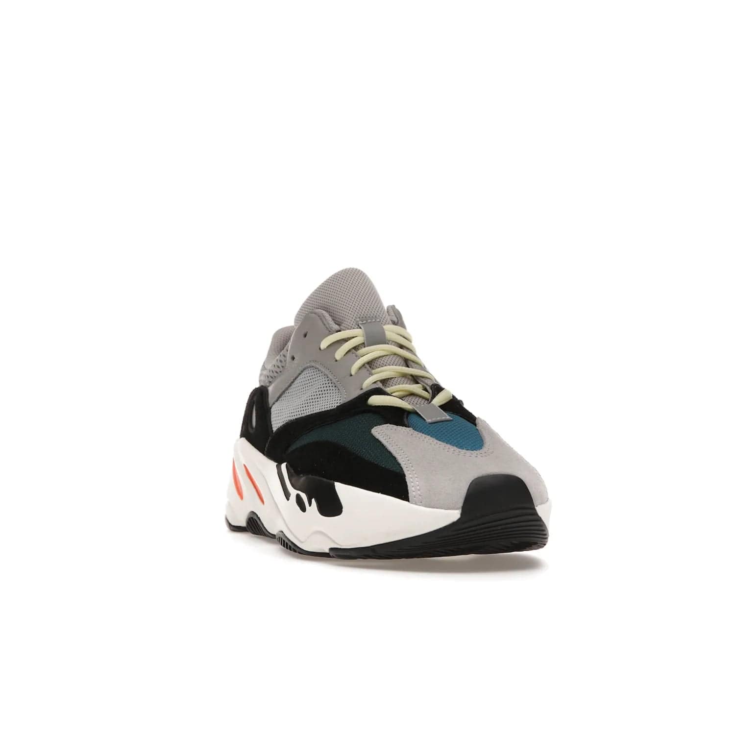 adidas Yeezy Boost 700 Wave Runner - Image 8 - Only at www.BallersClubKickz.com - Shop the iconic adidas Yeezy Boost 700 Wave Runner. Featuring grey mesh and leather upper, black suede overlays, teal mesh underlays, and signature Boost sole. Be bold & make a statement.