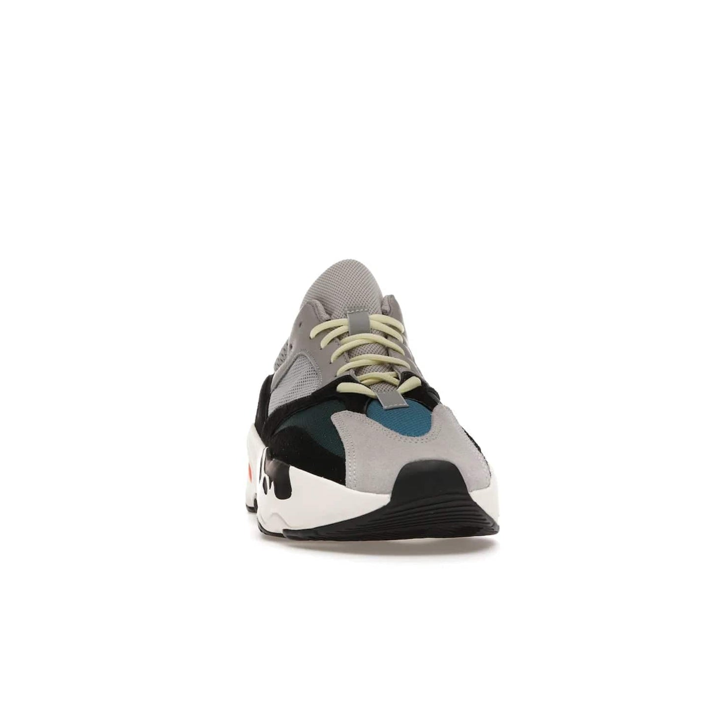 adidas Yeezy Boost 700 Wave Runner - Image 9 - Only at www.BallersClubKickz.com - Shop the iconic adidas Yeezy Boost 700 Wave Runner. Featuring grey mesh and leather upper, black suede overlays, teal mesh underlays, and signature Boost sole. Be bold & make a statement.
