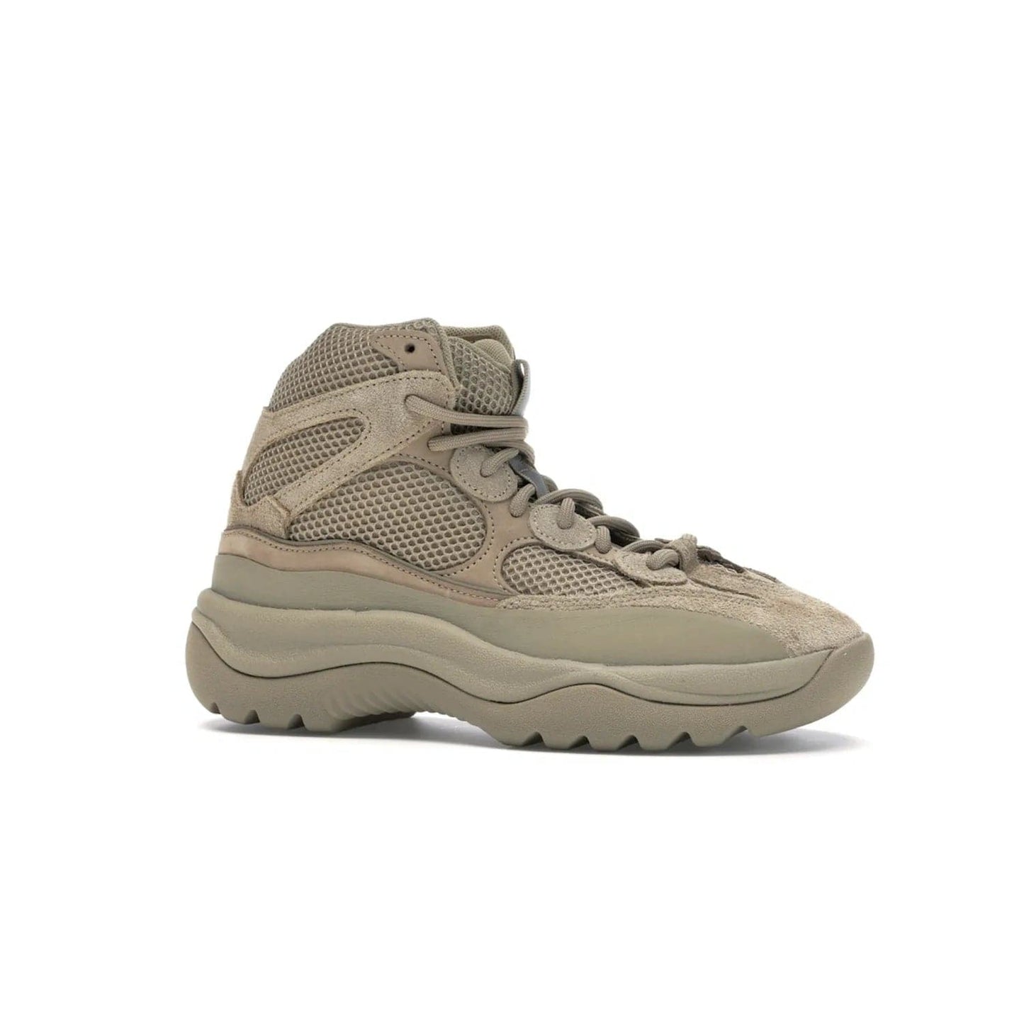 adidas Yeezy Desert Boot Rock - Image 3 - Only at www.BallersClubKickz.com - #
This season, make a fashion statement with the adidas Yeezy Desert Boot Rock. Nubuck and suede upper offers tonal style while the grooved sole provides traction and stability. Get yours in April 2019.