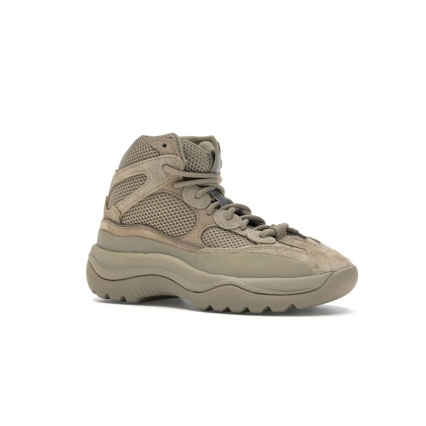 adidas Yeezy Desert Boot Rock - Image 4 - Only at www.BallersClubKickz.com - #
This season, make a fashion statement with the adidas Yeezy Desert Boot Rock. Nubuck and suede upper offers tonal style while the grooved sole provides traction and stability. Get yours in April 2019.