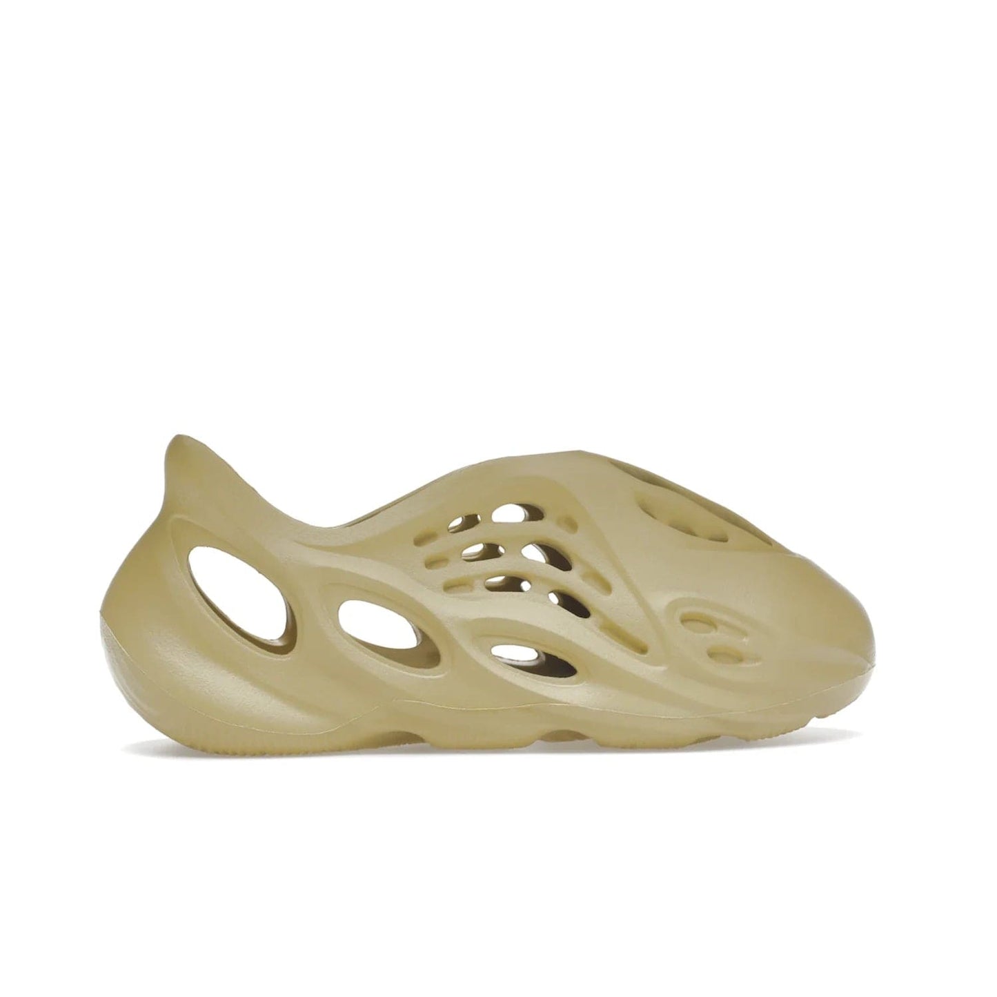 adidas Yeezy Foam RNNR Sulfur (Kids) - Image 36 - Only at www.BallersClubKickz.com - Introducing the adidas Yeezy Foam RNNR Sulfur Kids: lightweight EVA/harvested algae construction, oval/circular perforations & rubber tread for stability. Get the perfect earthy tone color palette shoe for summer now!