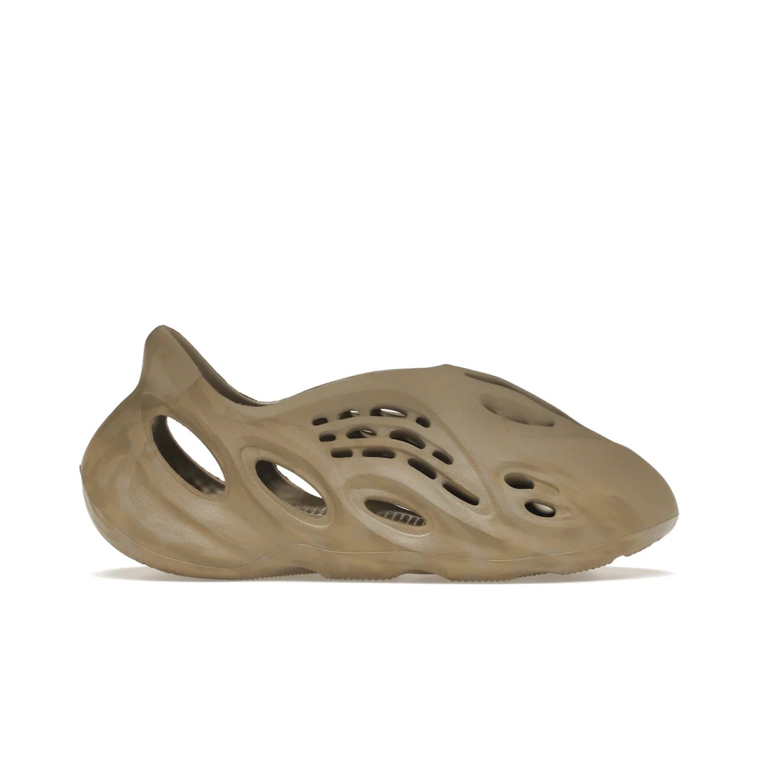 adidas Yeezy Foam RNNR Stone Sage - Image 1 - Only at www.BallersClubKickz.com - Stylish monochromatic sneaker from adidas Yeezy – Foam RNNR. Neutral Stone Sage colourway, sculptural EVA foam and algae blend, grooved outsole for traction and support. Slip into comfort and step in style.