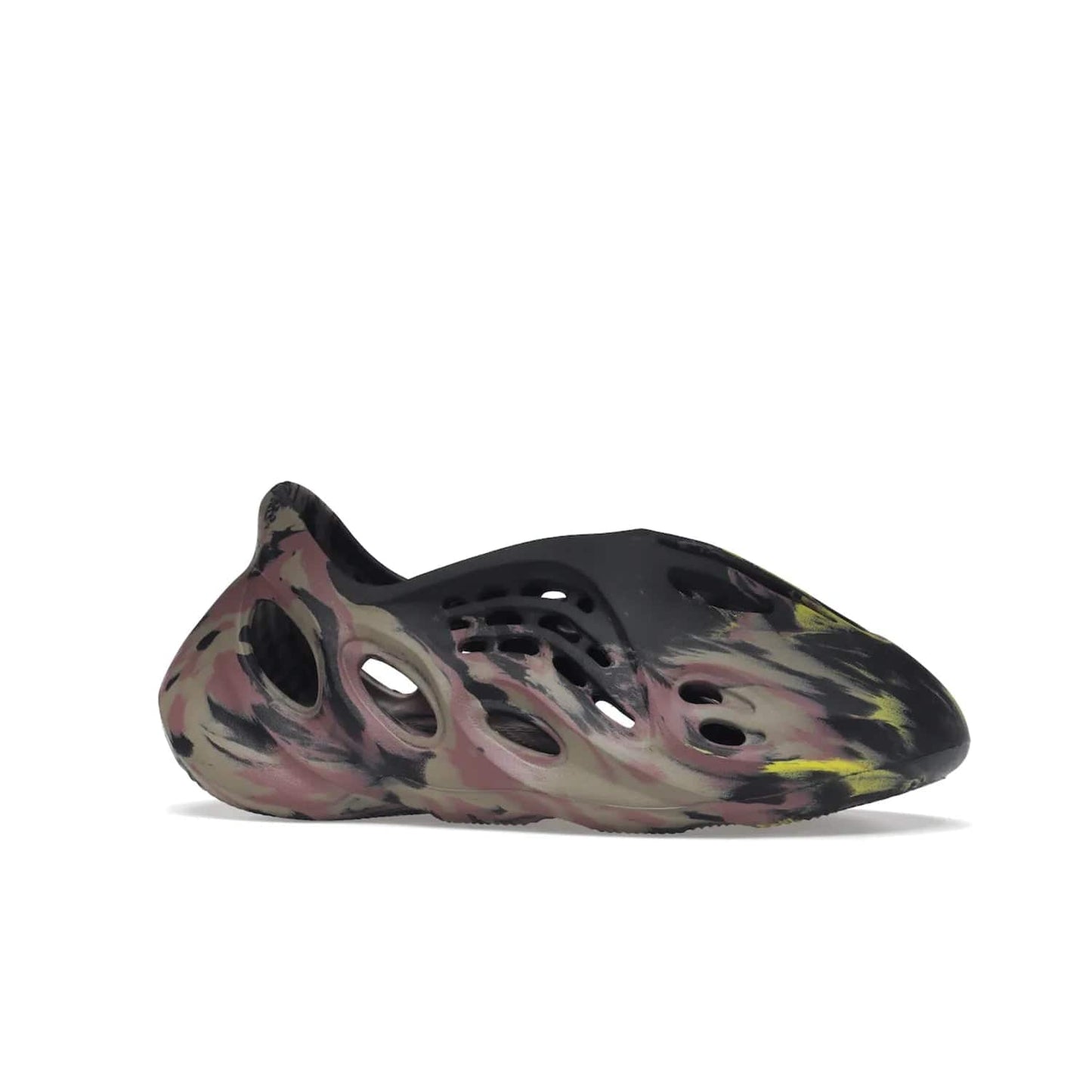 adidas Yeezy Foam RNR MX Carbon - Image 3 - Only at www.BallersClubKickz.com - Stylish and sustainable adidas Yeezy Foam RNR MX Carbon with marbled pink, yellow, purple, and dark grey EVA foam. Ventilation holes throughout for increased breathability. Sculptured sole adds cushioning and support. No two pairs look alike, available August 2022. Must-have fashion-lovers' item.