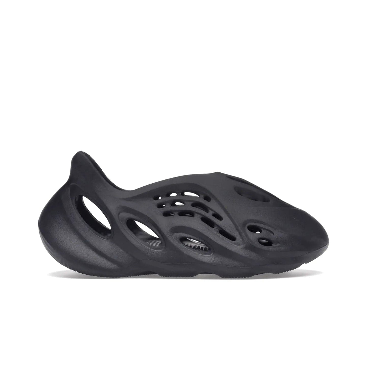 adidas Yeezy Foam RNR Onyx - Image 1 - Only at www.BallersClubKickz.com - Sport luxe style with the classic adidas Yeezy Foam RNR Onyx. This unique sneaker features a supportive footbed for comfort and a sculptural sole with deep treads for superior grip. Make a statement with this one-of-a-kind shoe from the adidas Yeezy collection.