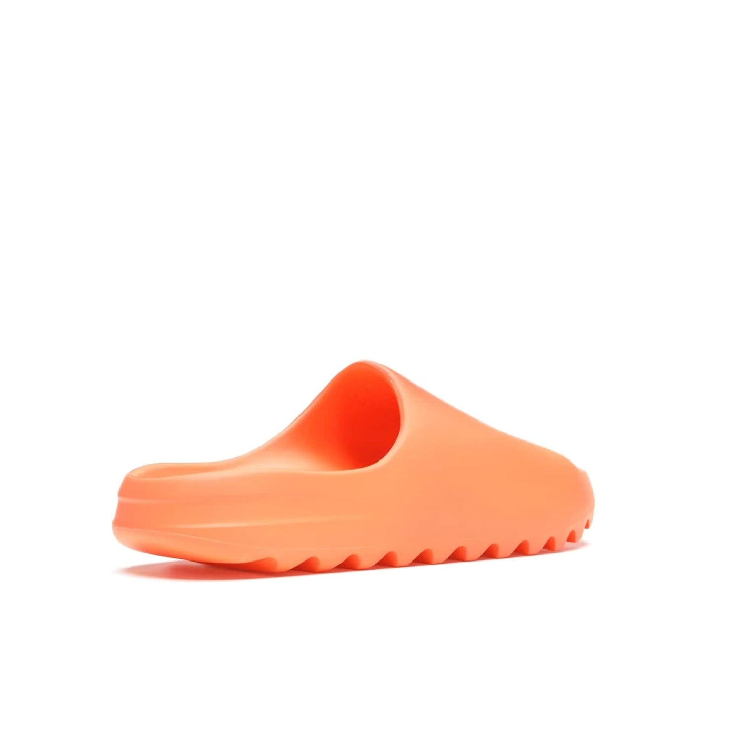 adidas Yeezy Slide Enflame Orange - Image 33 - Only at www.BallersClubKickz.com - Limited edition adidas Yeezy Slide featuring a bold Enflame Orange upper and EVA foam construction. Grooved outsole for traction and support. Released June 2021. Perfect for summer.